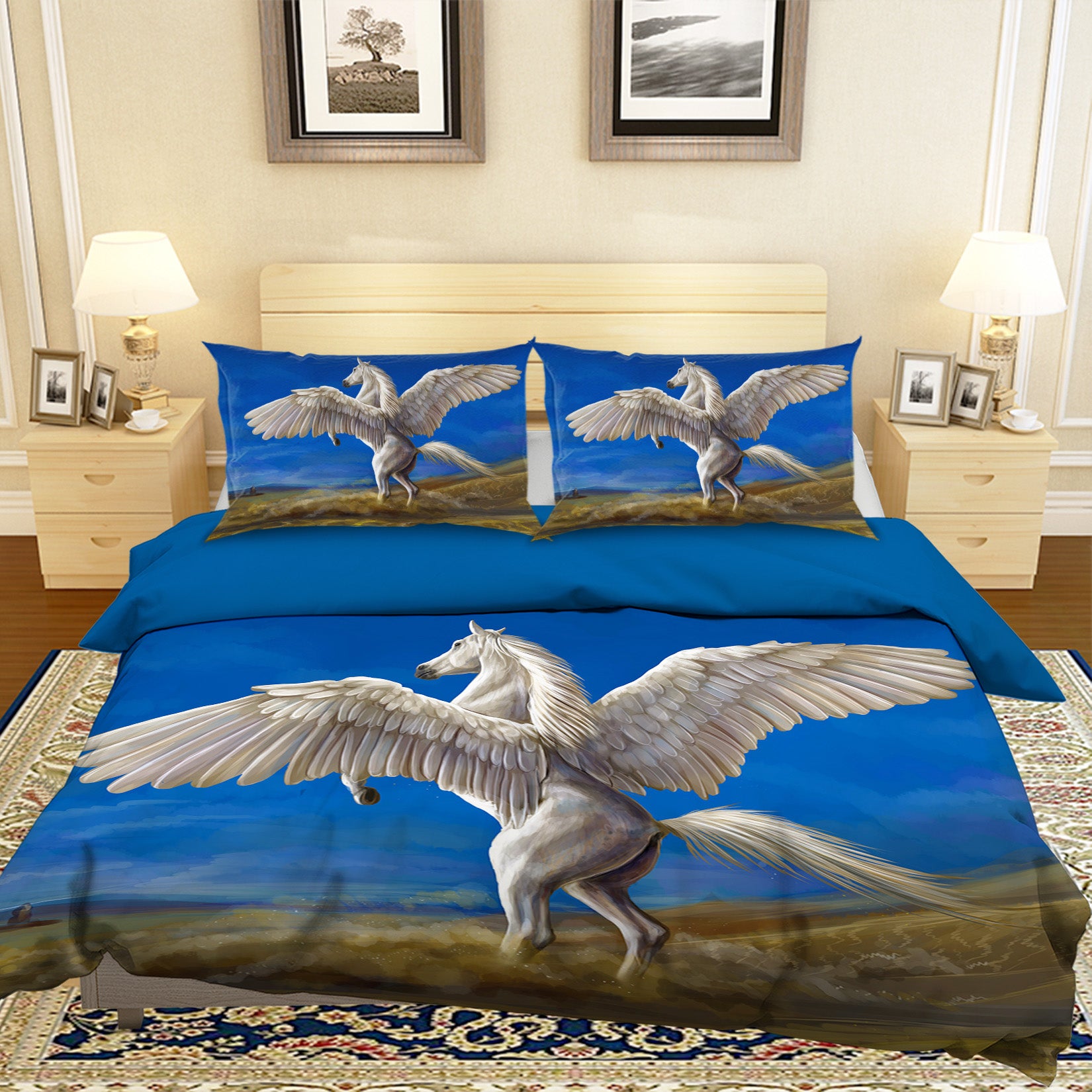 3D Pegasus Wings 095 Bed Pillowcases Quilt