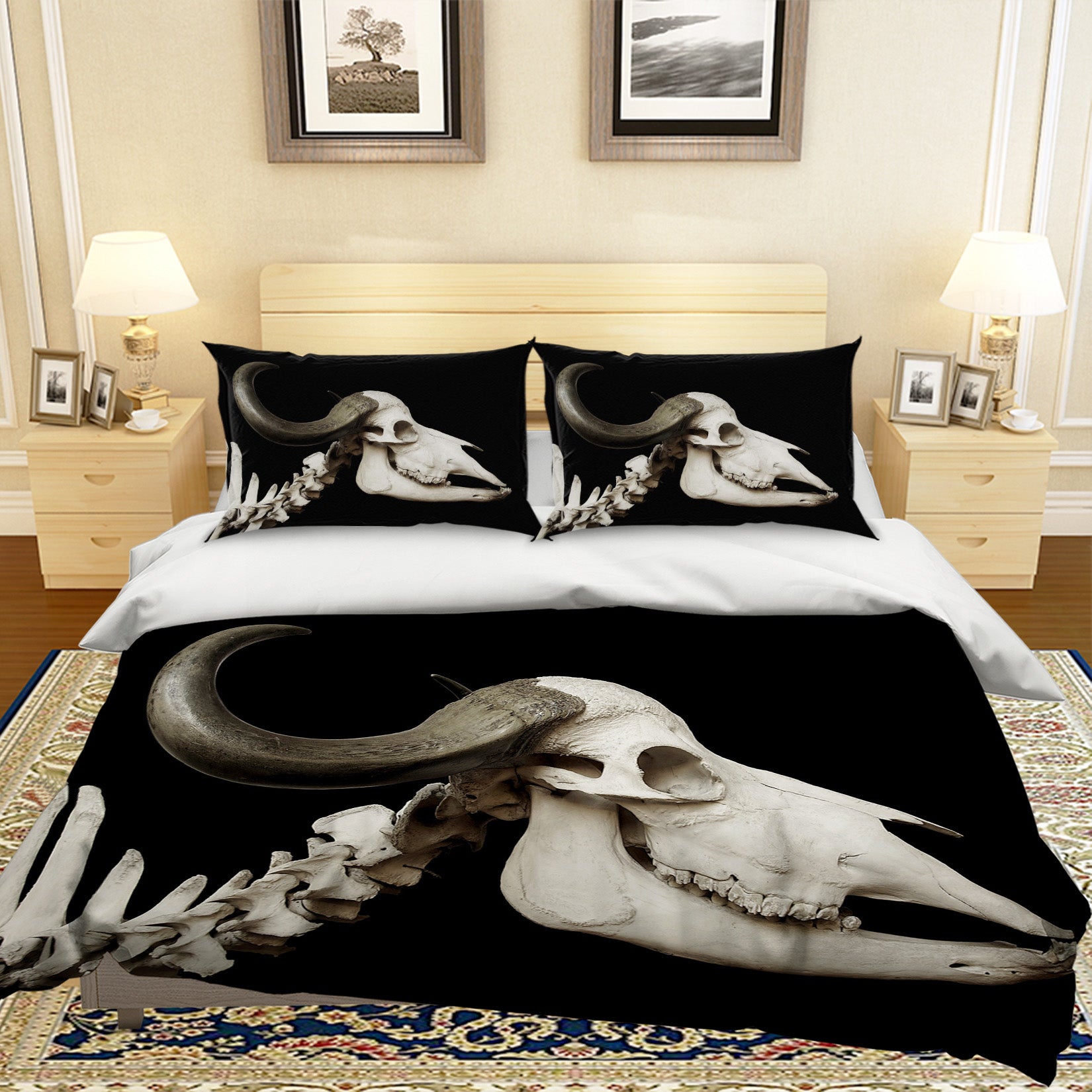 3D Cow Bone 040 Bed Pillowcases Quilt