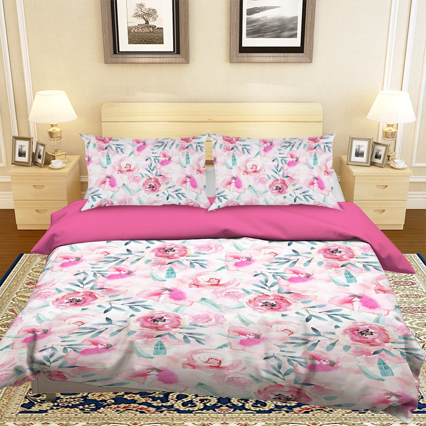 3D Flowers Pattern 18173 Uta Naumann Bedding Bed Pillowcases Quilt