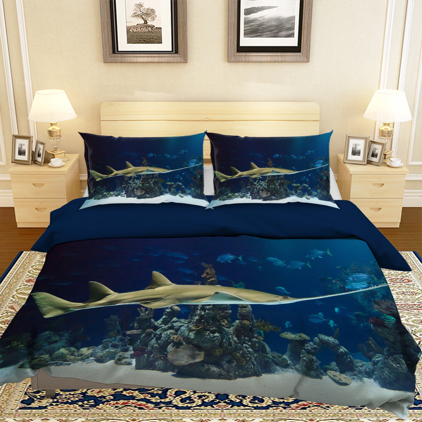 3D Tuna Seabed 008 Bed Pillowcases Quilt