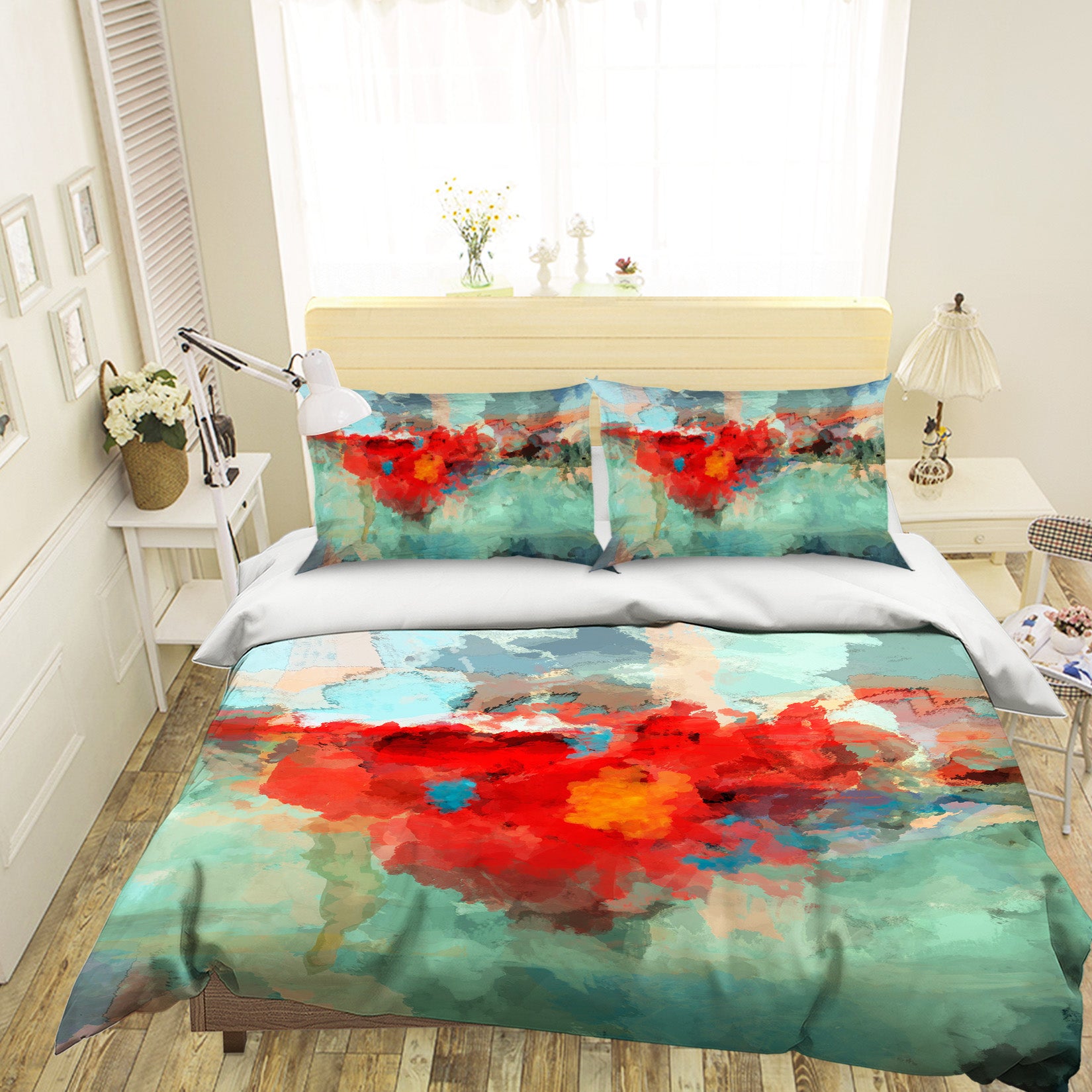 3D Red Heart Pattern 1047 Michael Tienhaara Bedding Bed Pillowcases Quilt