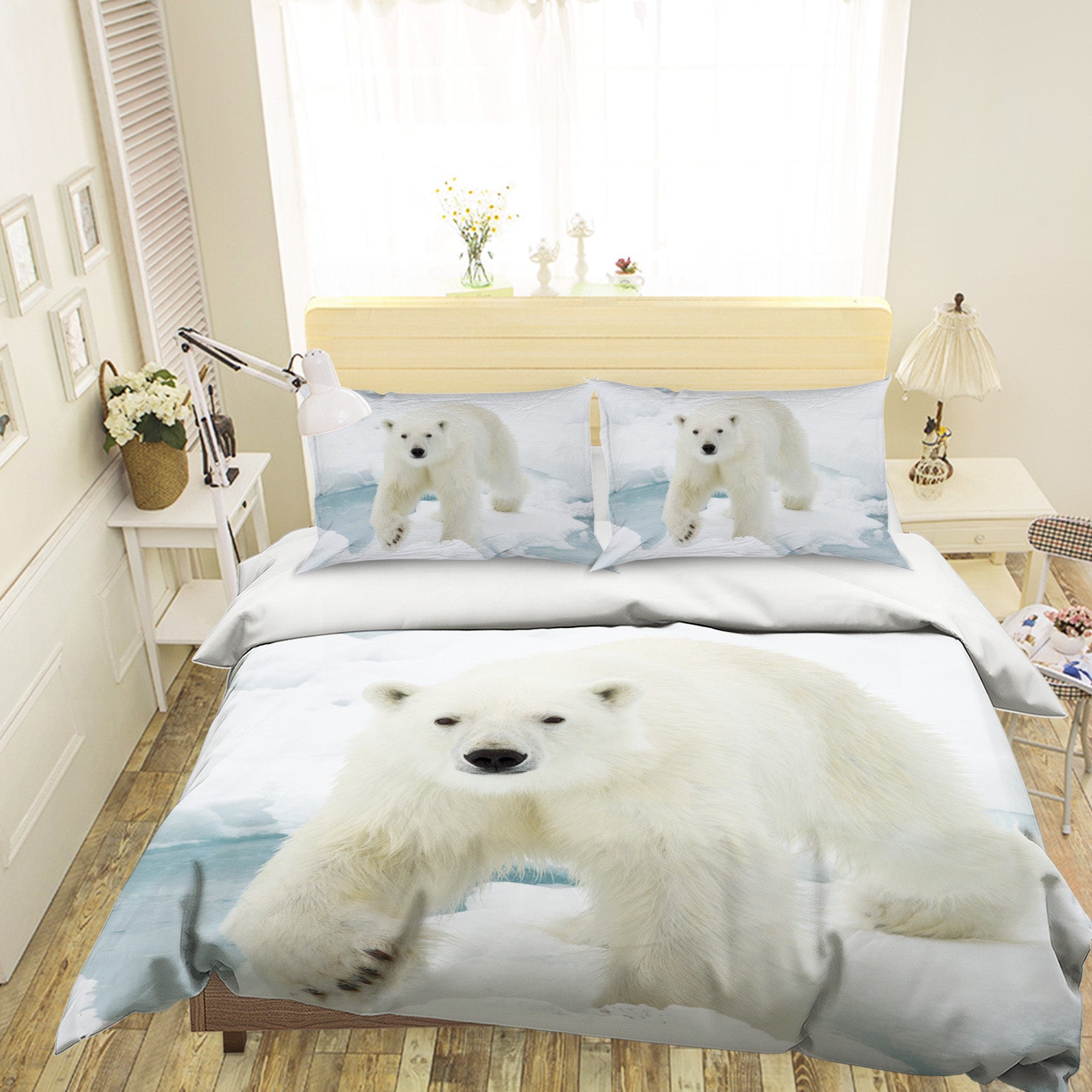 3D Polar Bear 19225 Bed Pillowcases Quilt