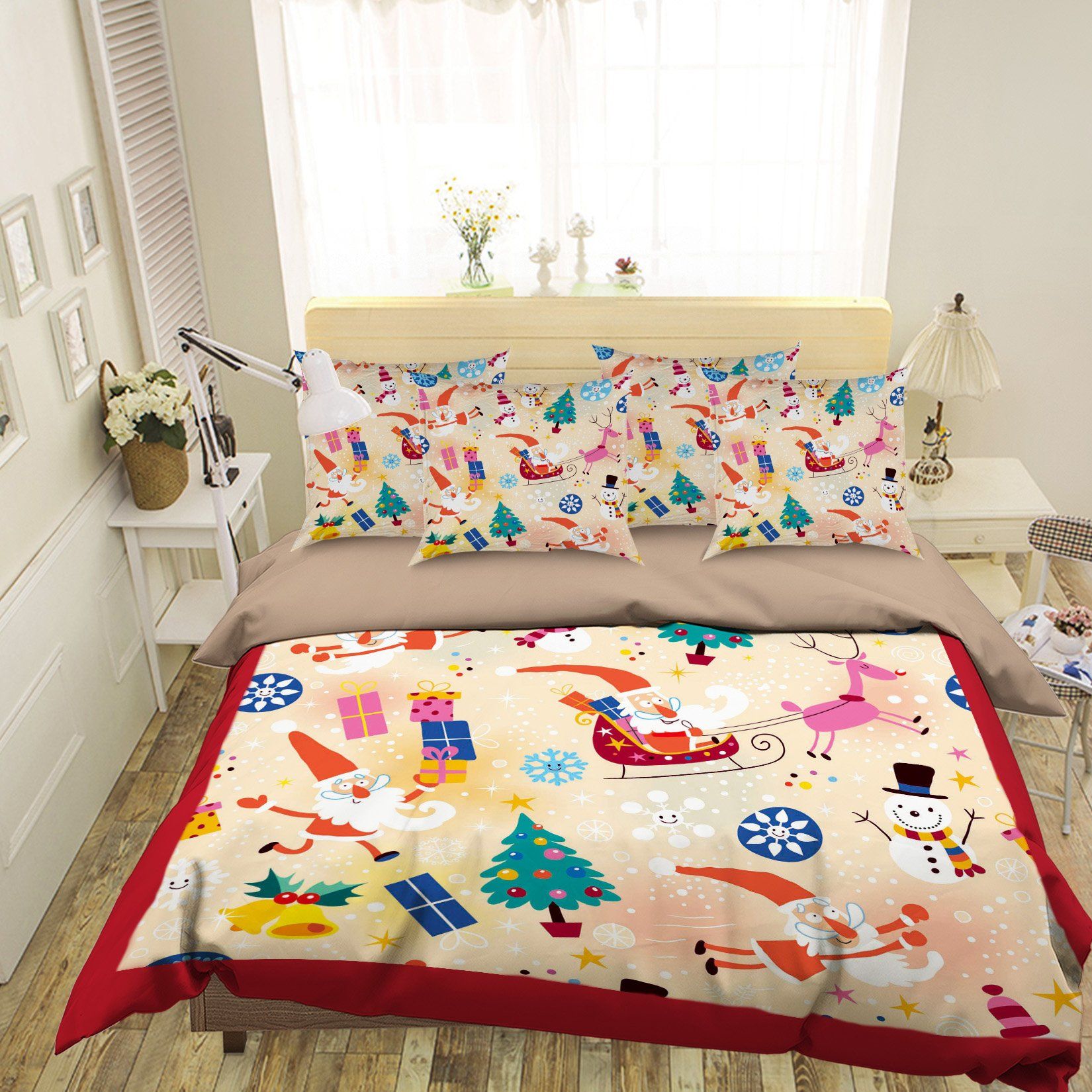 3D Little Snowman 008 Bed Pillowcases Quilt Wallpaper AJ Wallpaper 