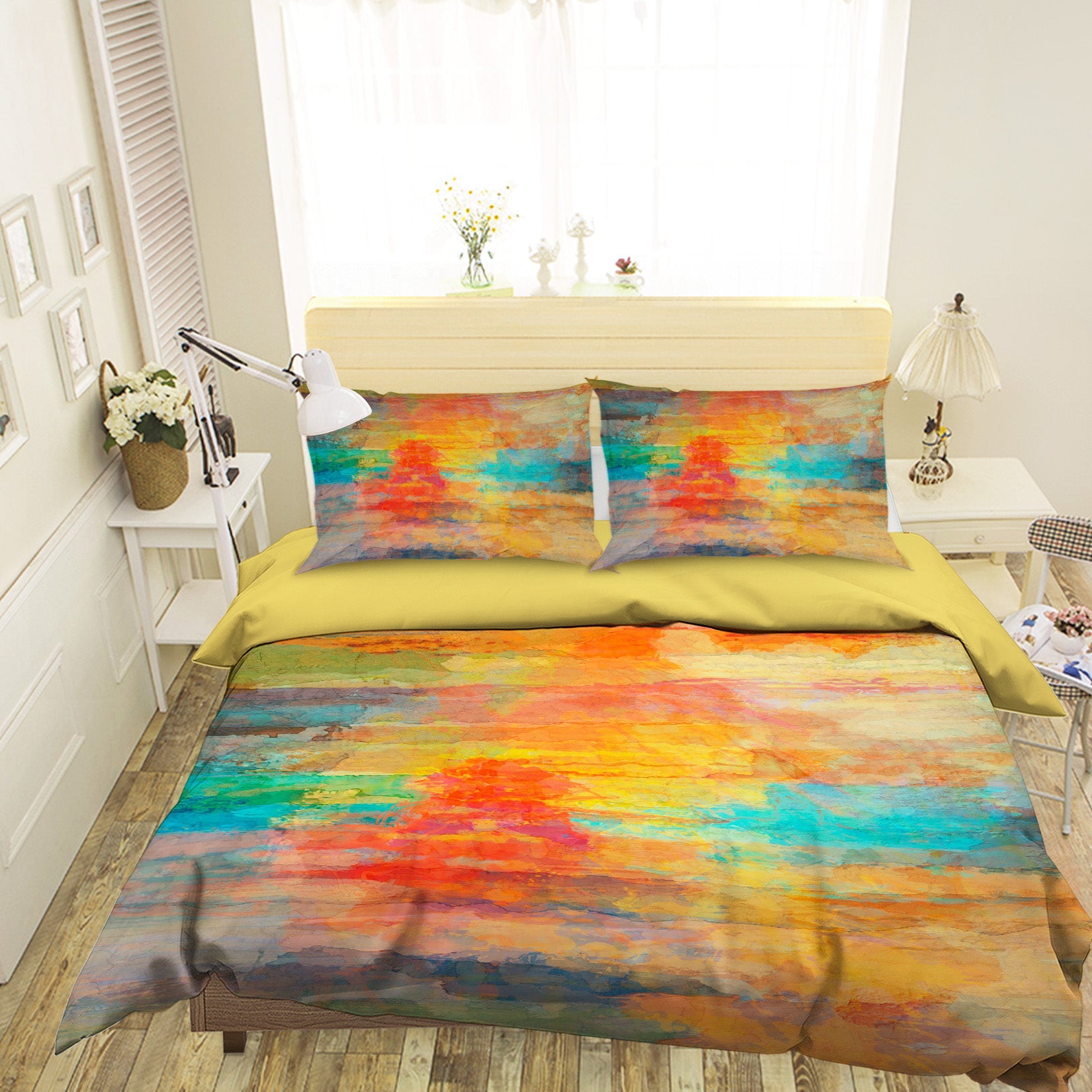 3D Dusk Abstract 1028 Michael Tienhaara Bedding Bed Pillowcases Quilt