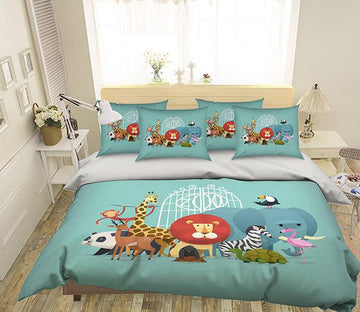 3D Sitting Animal 157 Bed Pillowcases Quilt Wallpaper AJ Wallpaper 