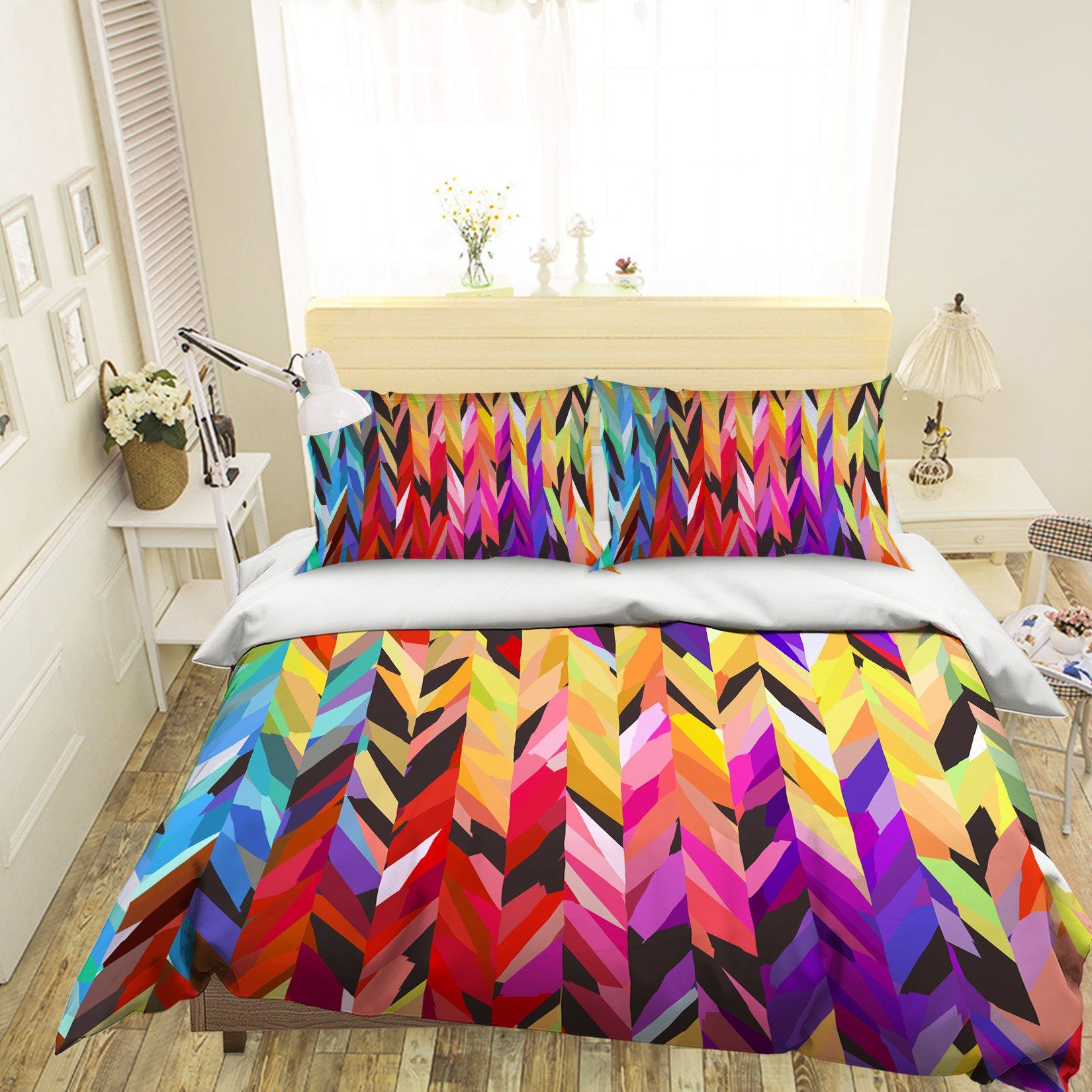 3D Burst of Color 20118 Shandra Smith Bedding Bed Pillowcases Quilt Quiet Covers AJ Creativity Home 