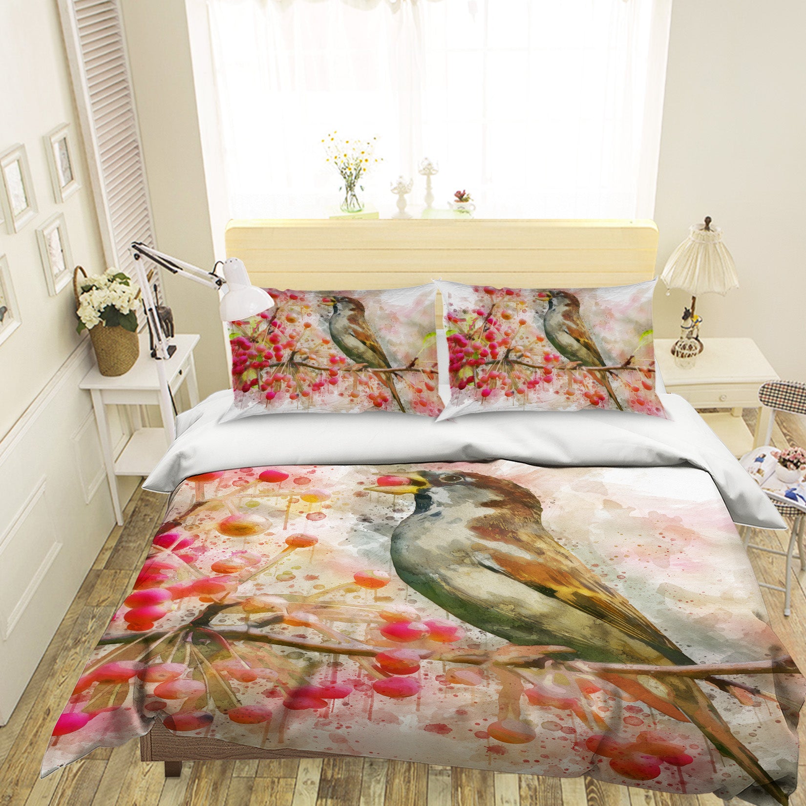 3D Bird 19234 Bed Pillowcases Quilt