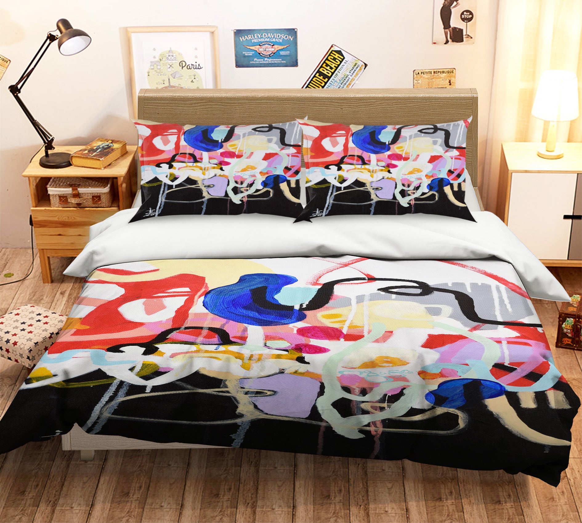 3D Colored Lines 1128 Misako Chida Bedding Bed Pillowcases Quilt