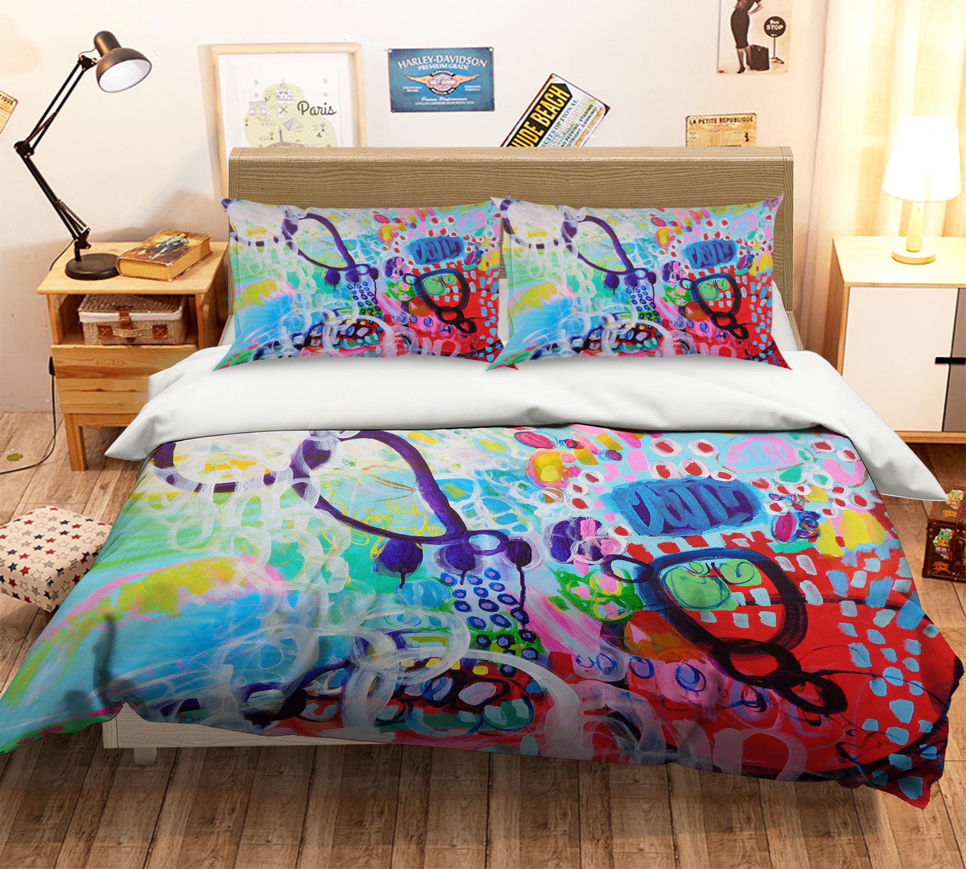 3D Painted Graffiti 1154 Misako Chida Bedding Bed Pillowcases Quilt Cover Duvet Cover