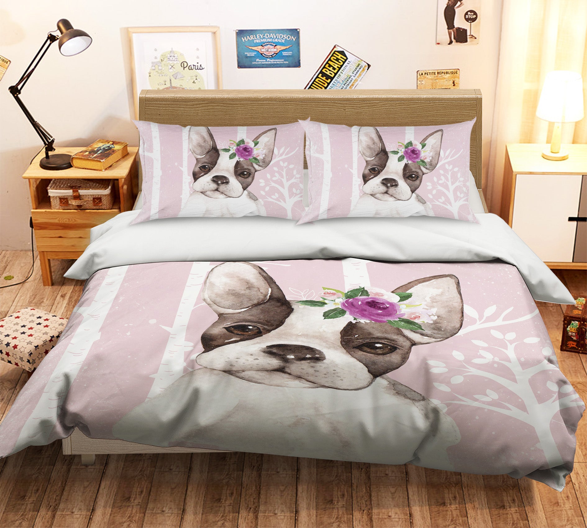 3D Bulldog 18125 Uta Naumann Bedding Bed Pillowcases Quilt