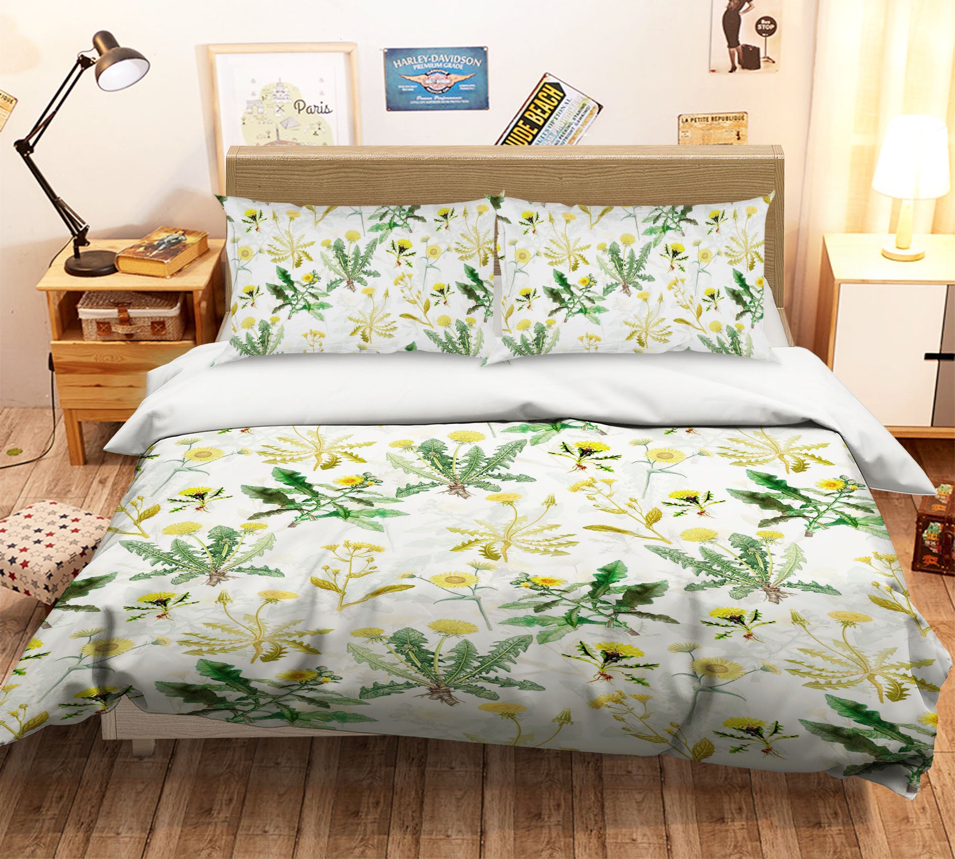 3D Yellow Daisies 100 Uta Naumann Bedding Bed Pillowcases Quilt