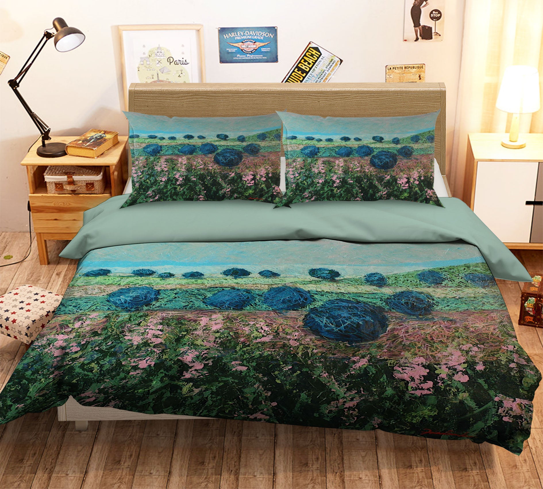 3D Green Meadow 1008 Allan P. Friedlander Bedding Bed Pillowcases Quilt