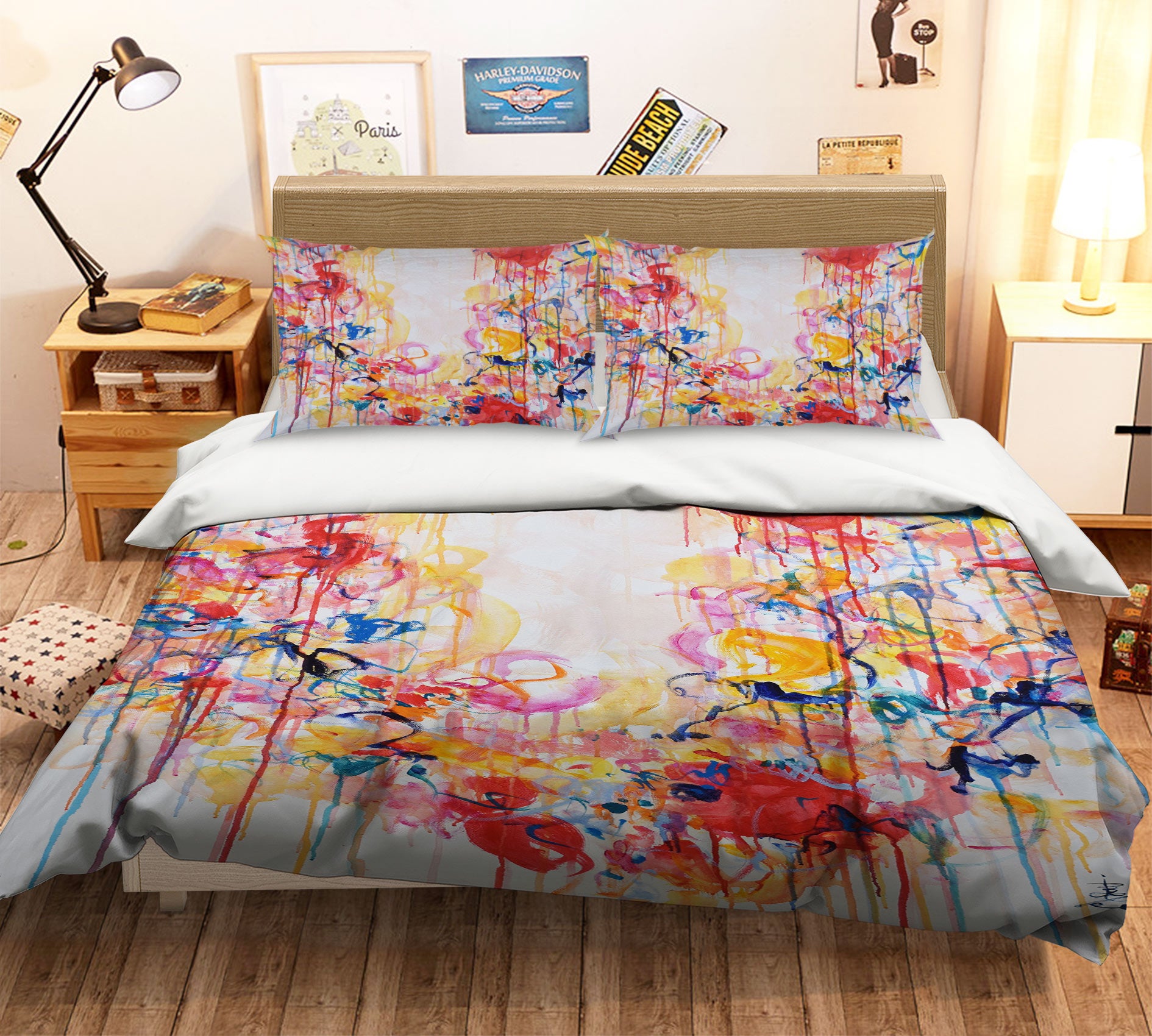 3D Colorful Watercolor 1157 Misako Chida Bedding Bed Pillowcases Quilt Cover Duvet Cover