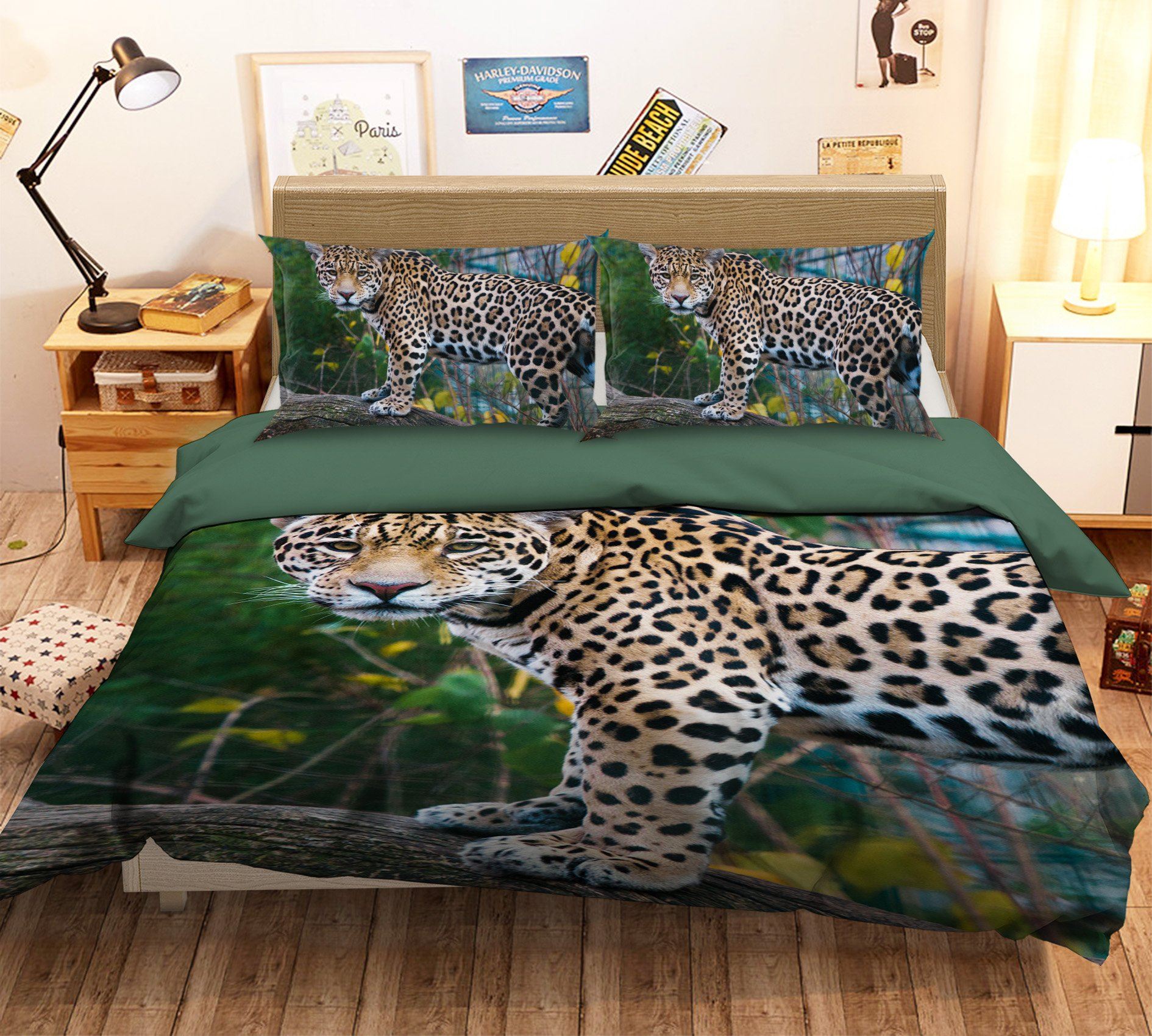 3D Prairie Tiger 1921 Bed Pillowcases Quilt Quiet Covers AJ Creativity Home 