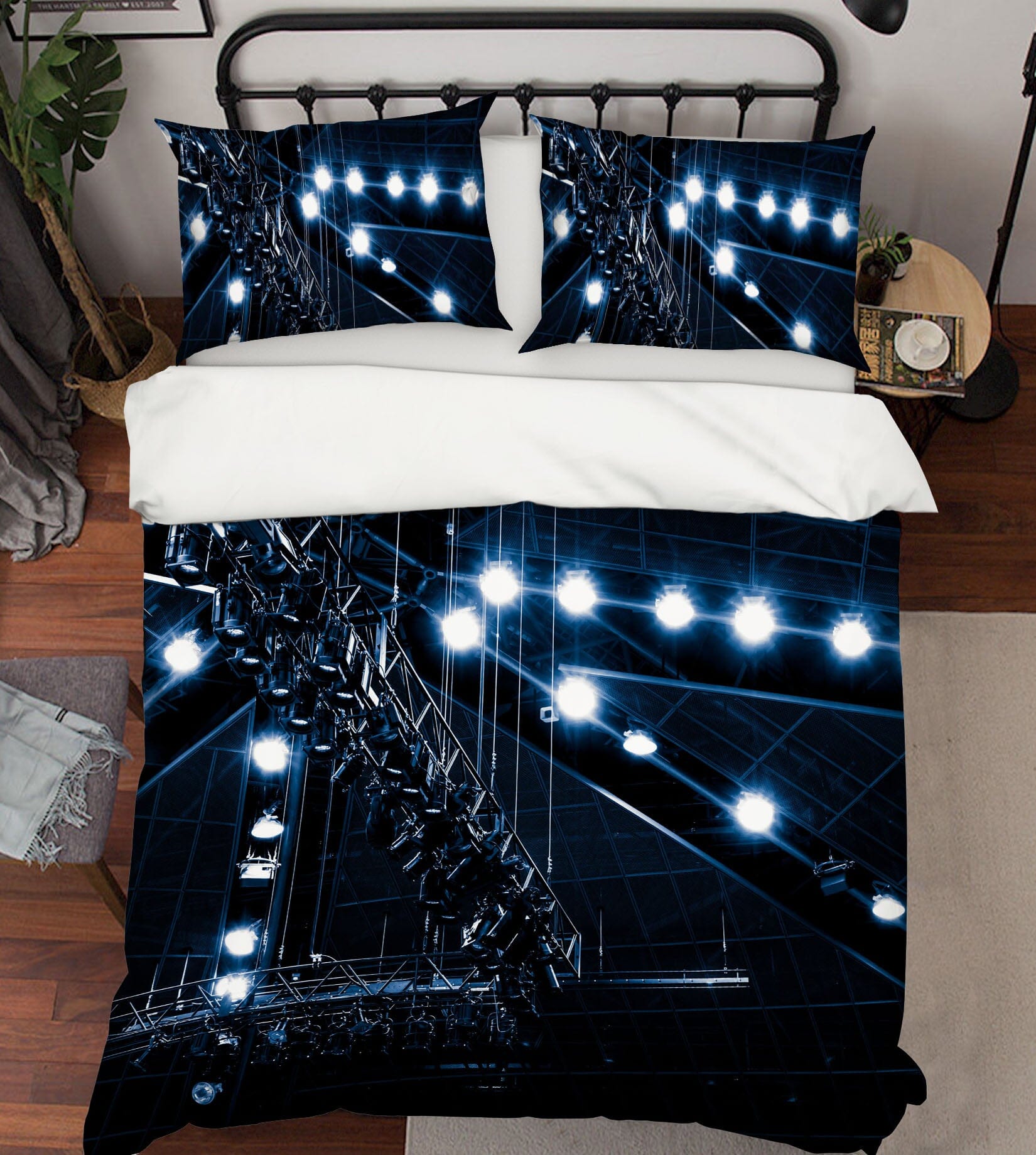 3D Night Light 2004 Noirblanc777 Bedding Bed Pillowcases Quilt Quiet Covers AJ Creativity Home 