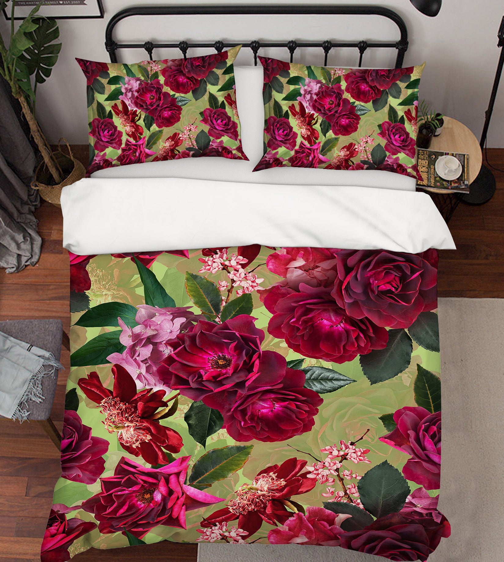 3D Red Rose Growing 163 Uta Naumann Bedding Bed Pillowcases Quilt