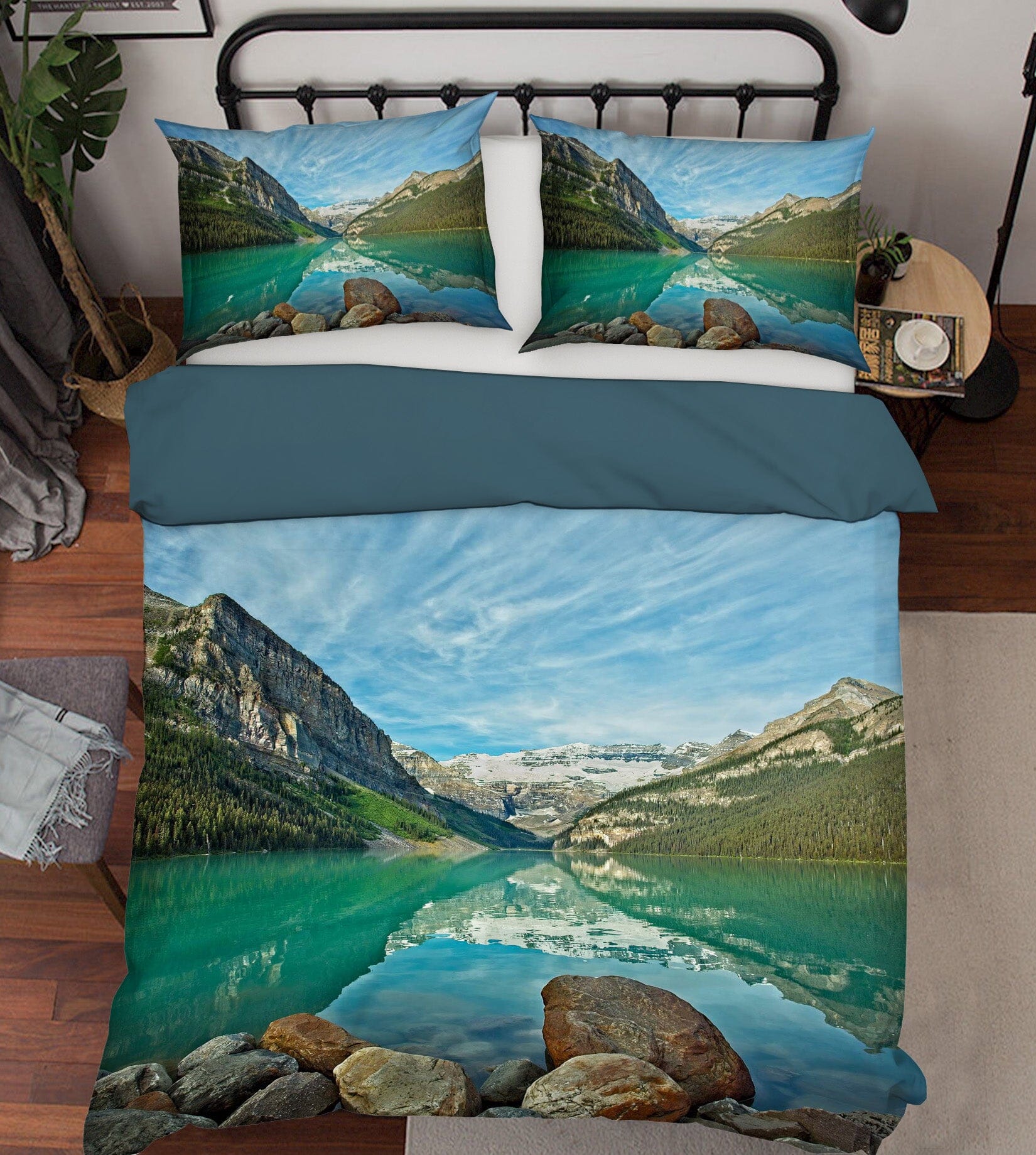 3D Lake Louise 2115 Kathy Barefield Bedding Bed Pillowcases Quilt Quiet Covers AJ Creativity Home 