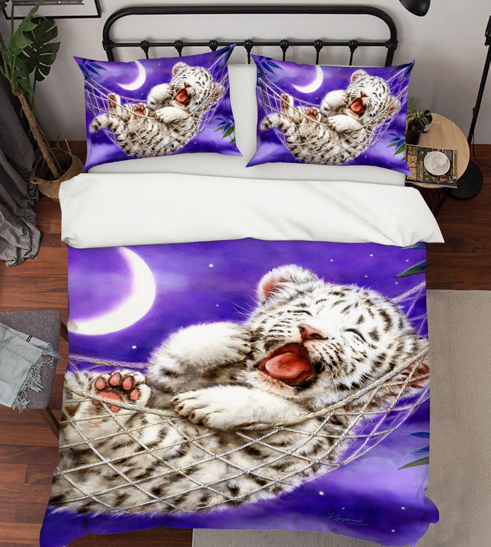 3D Lion Baby Moon 5834 Kayomi Harai Bedding Bed Pillowcases Quilt Cover Duvet Cover