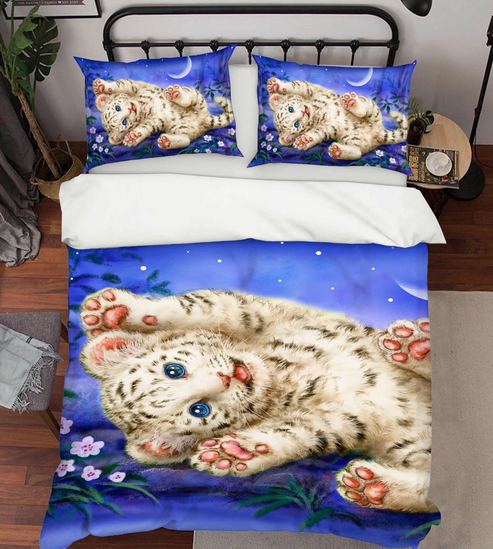 3D Cute Lion Moon 5808 Kayomi Harai Bedding Bed Pillowcases Quilt Cover Duvet Cover