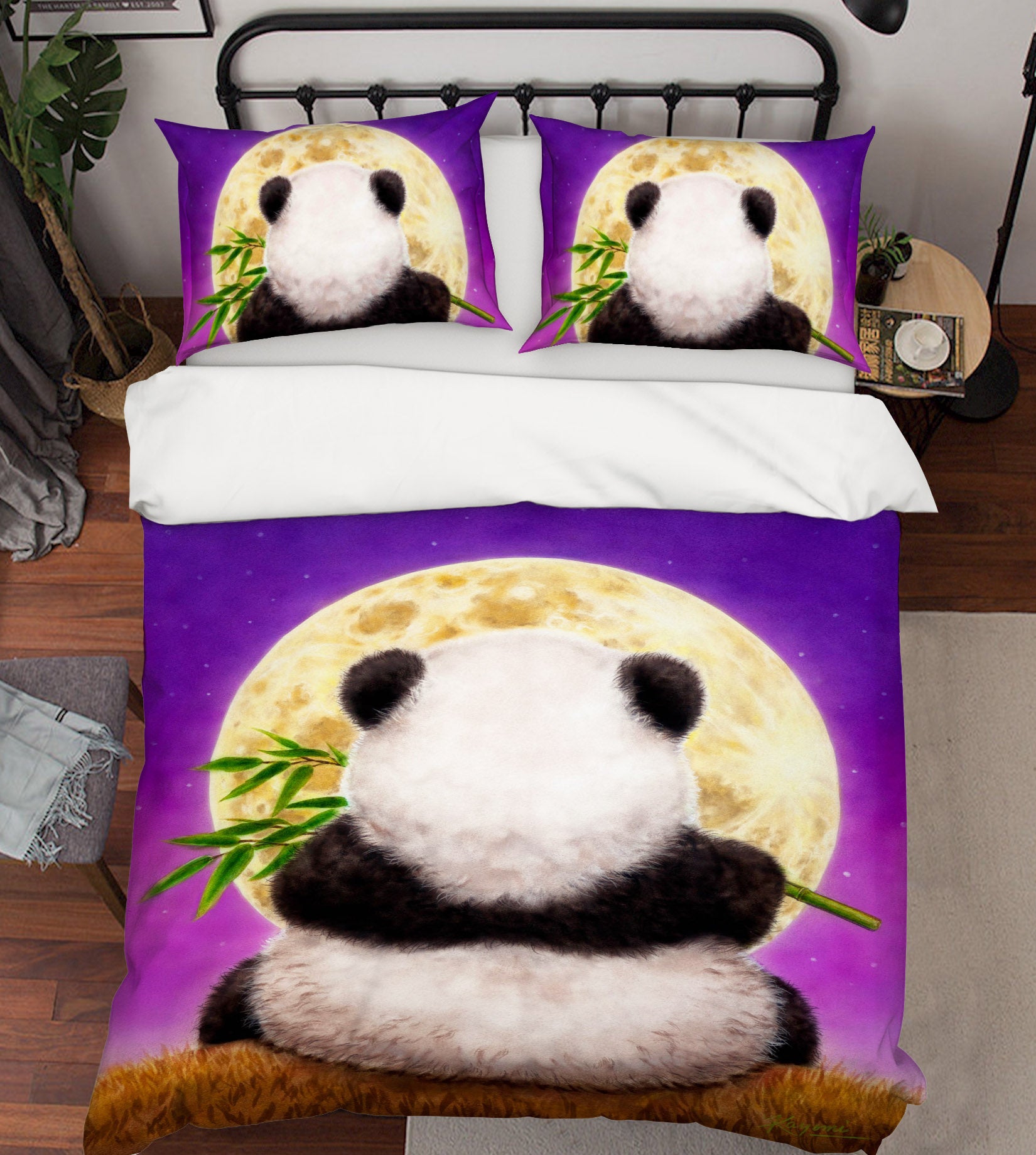 3D Panda Back View 5845 Kayomi Harai Bedding Bed Pillowcases Quilt Cover Duvet Cover