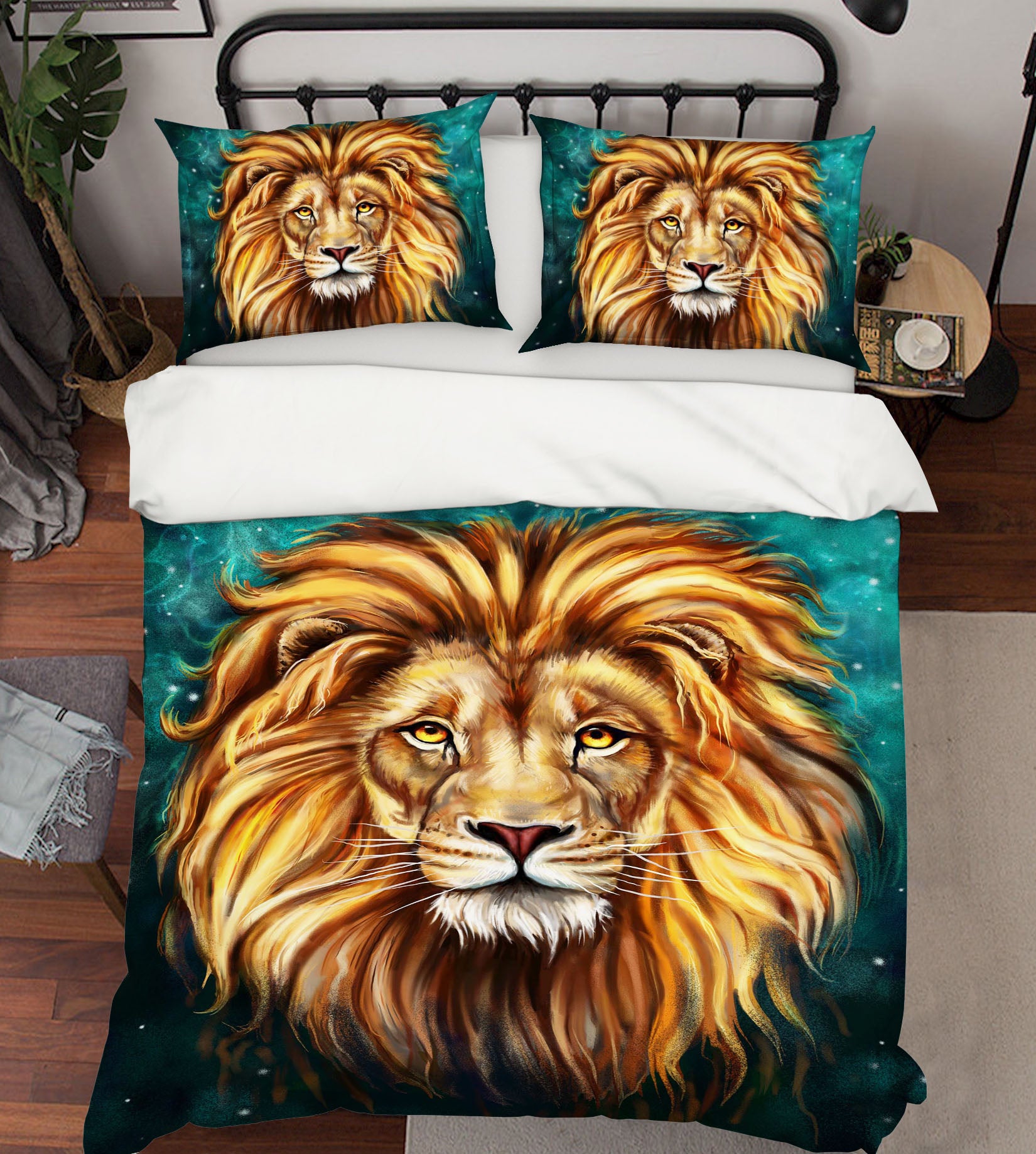 3D Painting Lion 105 Bed Pillowcases Quilt