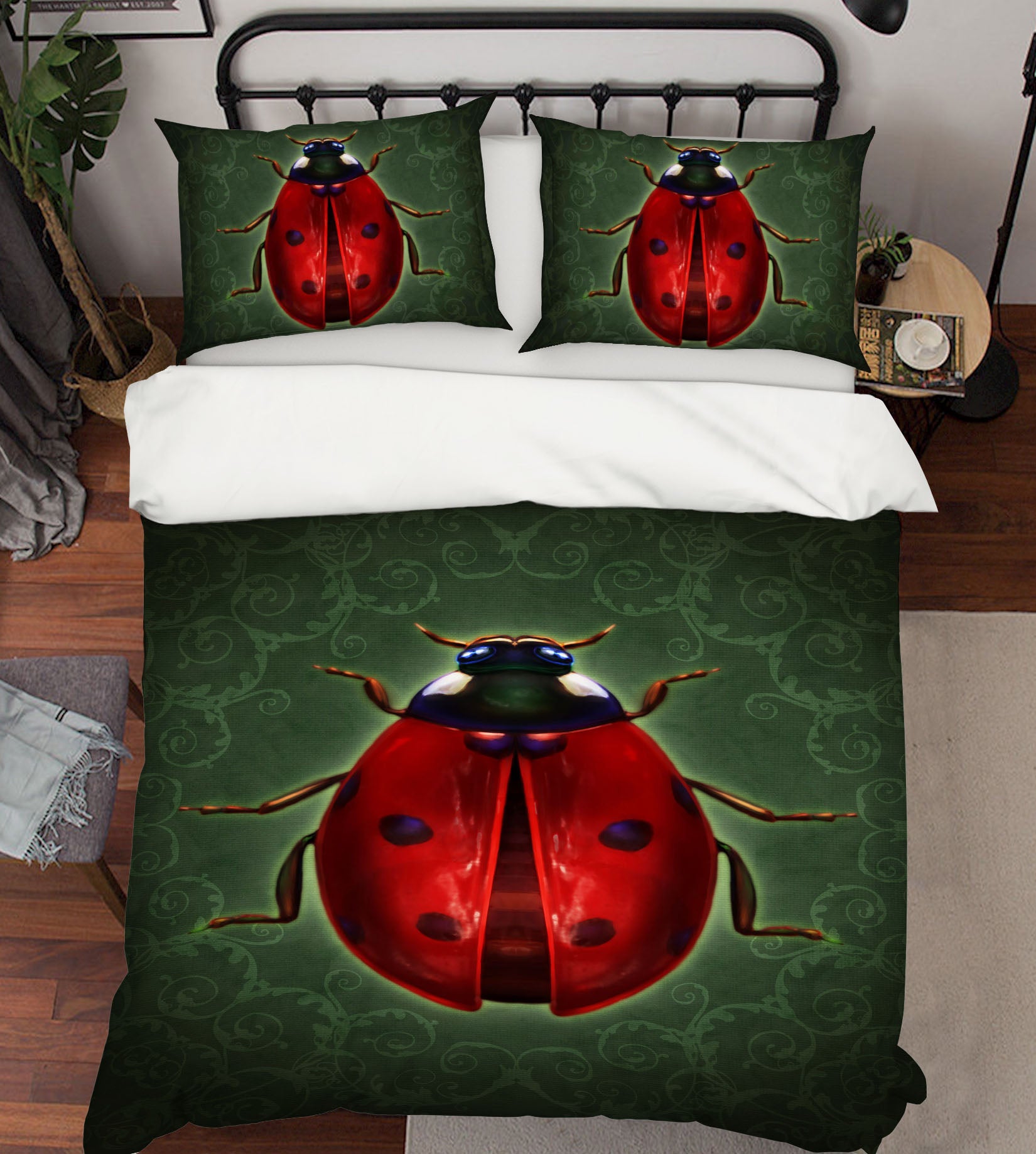 3D Red Insect 8850 Brigid Ashwood Bedding Bed Pillowcases Quilt Cover Duvet Cover