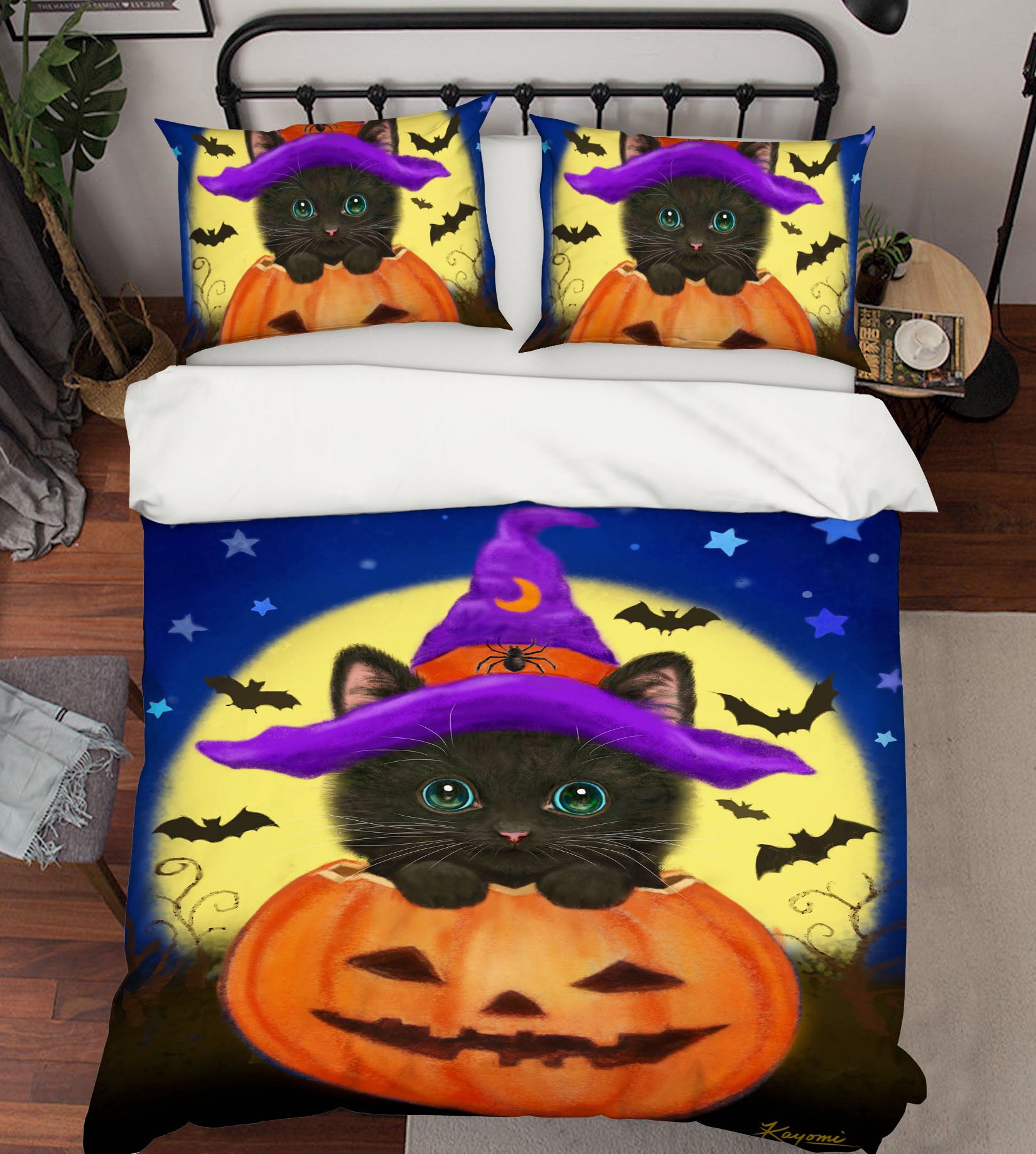 3D Pumpkin Cat 5832 Kayomi Harai Bedding Bed Pillowcases Quilt Cover Duvet Cover