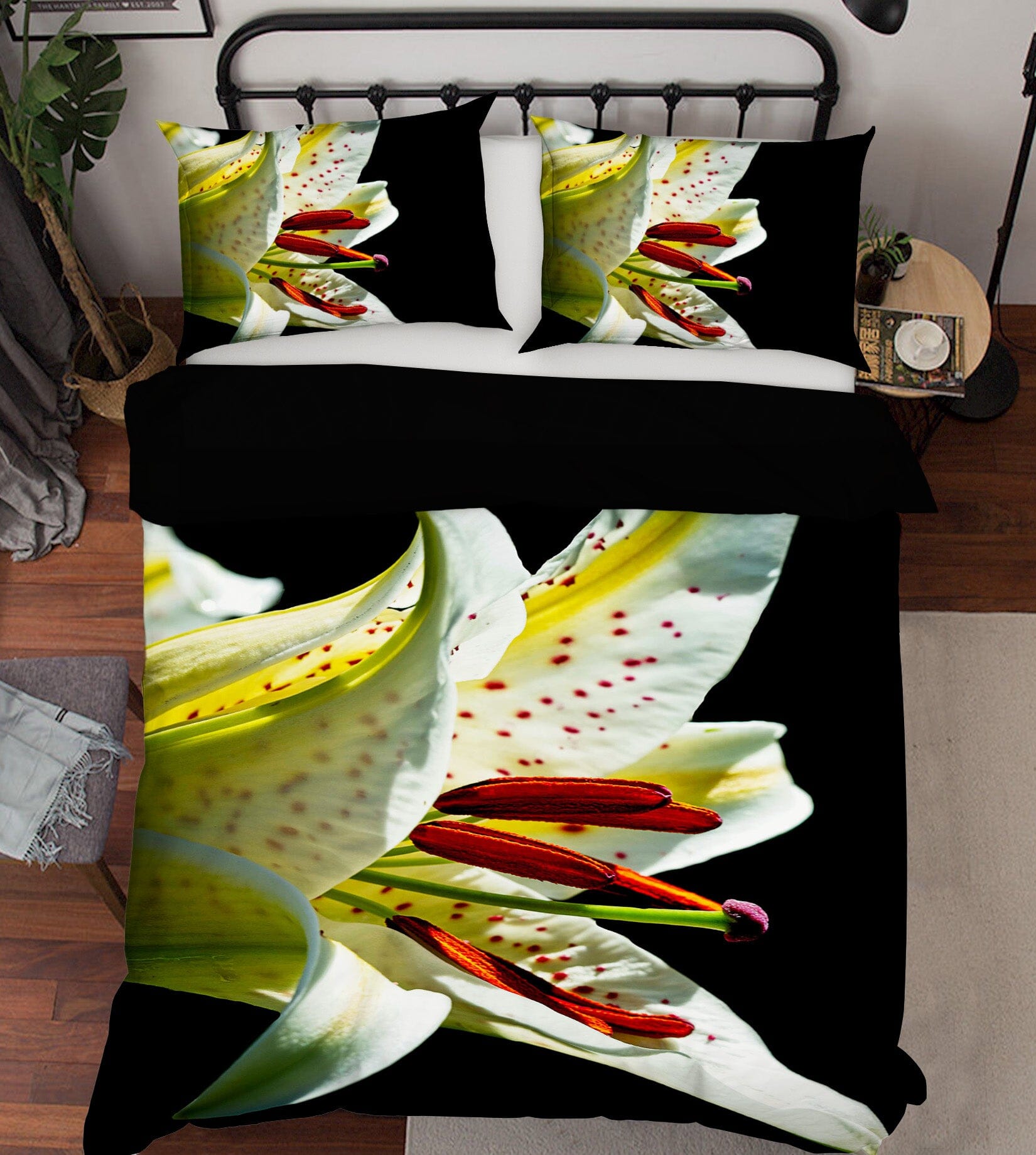 3D Lily 2136 Kathy Barefield Bedding Bed Pillowcases Quilt Quiet Covers AJ Creativity Home 