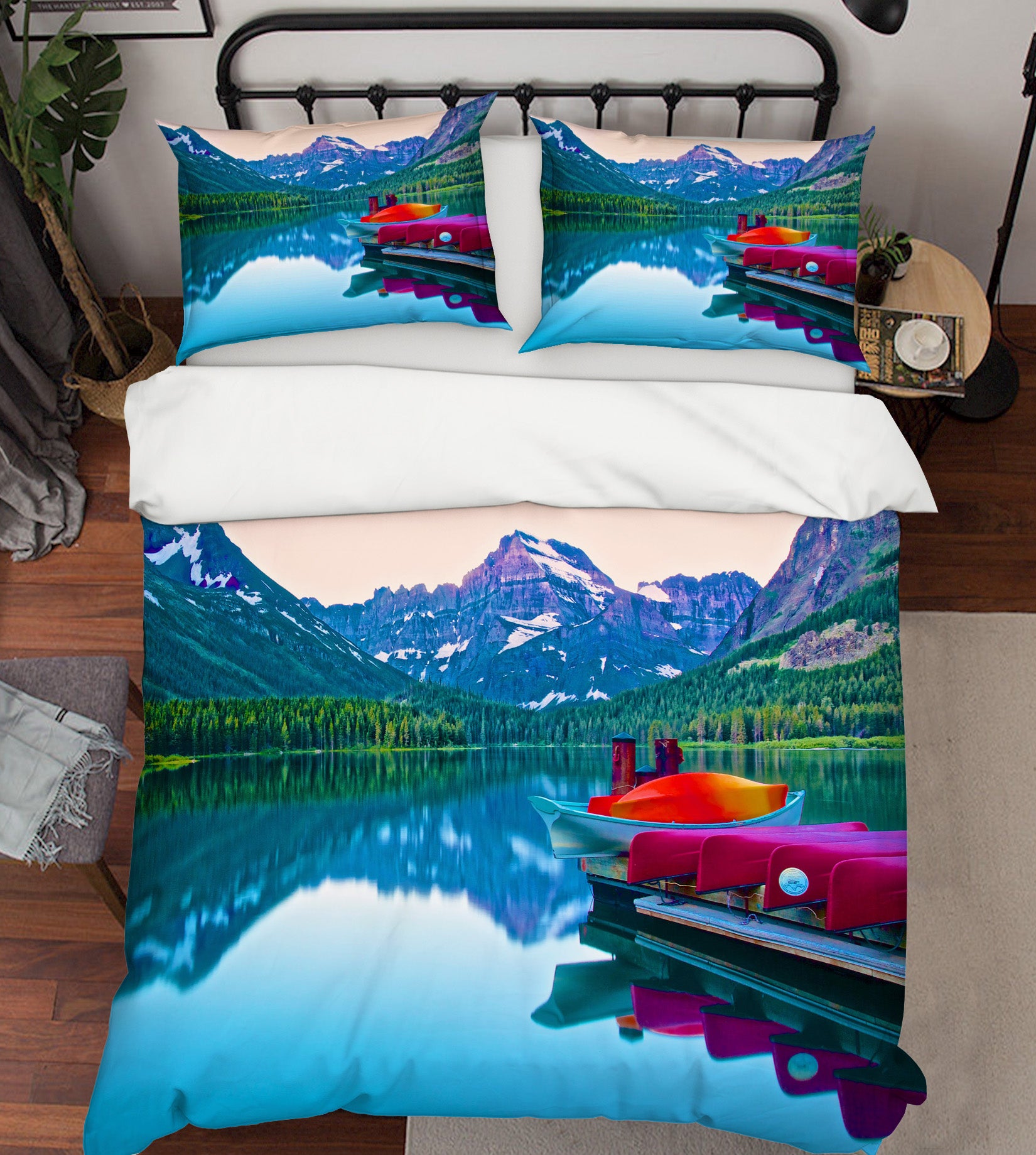 3D Landscape Boat 8686 Kathy Barefield Bedding Bed Pillowcases Quilt