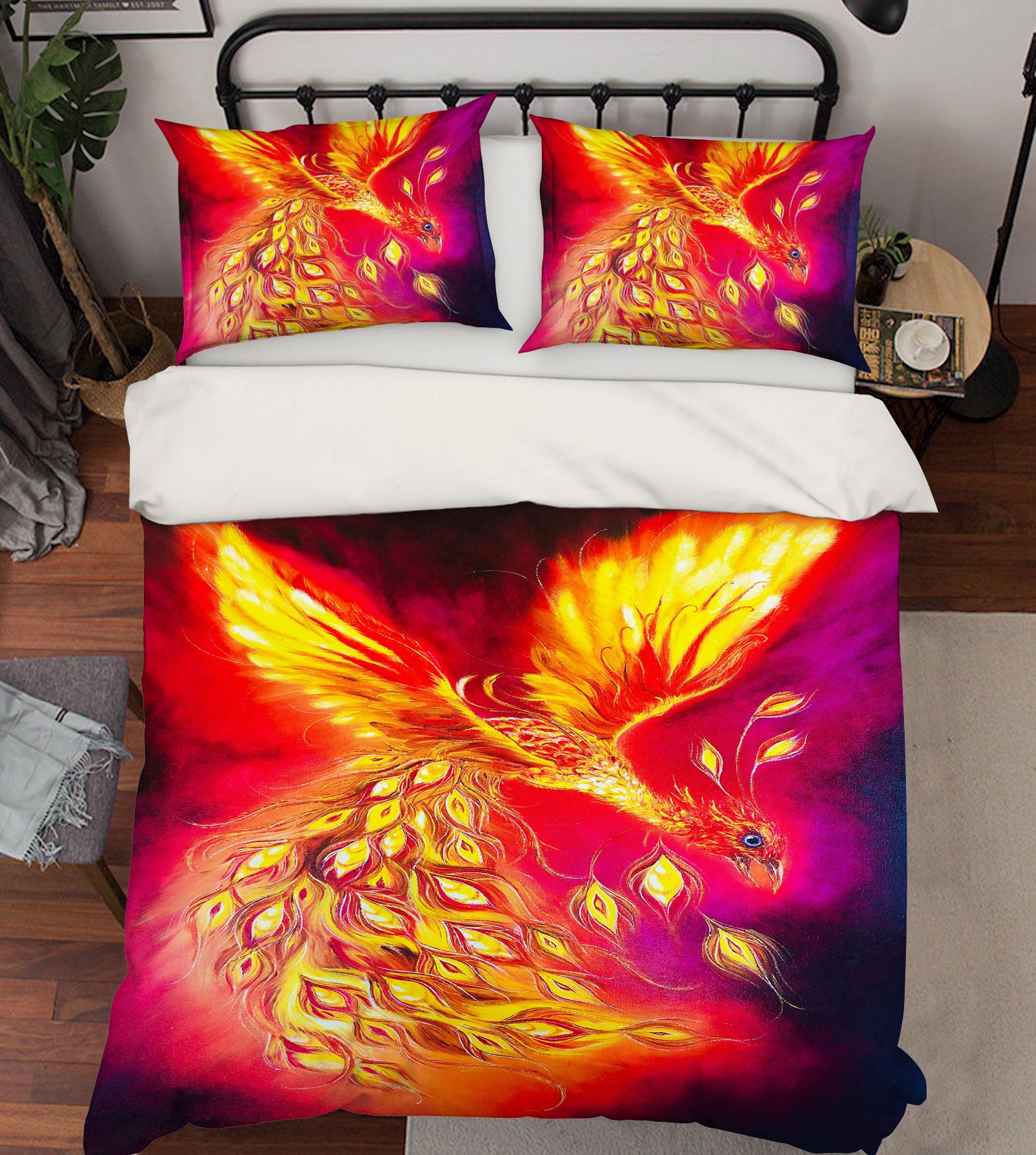 3D Peacock Phoenix 453 Skromova Marina Bedding Bed Pillowcases Quilt