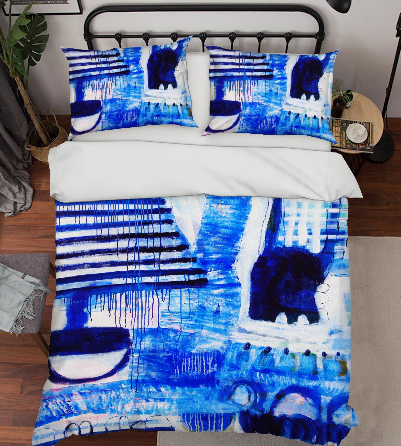 3D Blue Pigment 1179 Misako Chida Bedding Bed Pillowcases Quilt Cover Duvet Cover