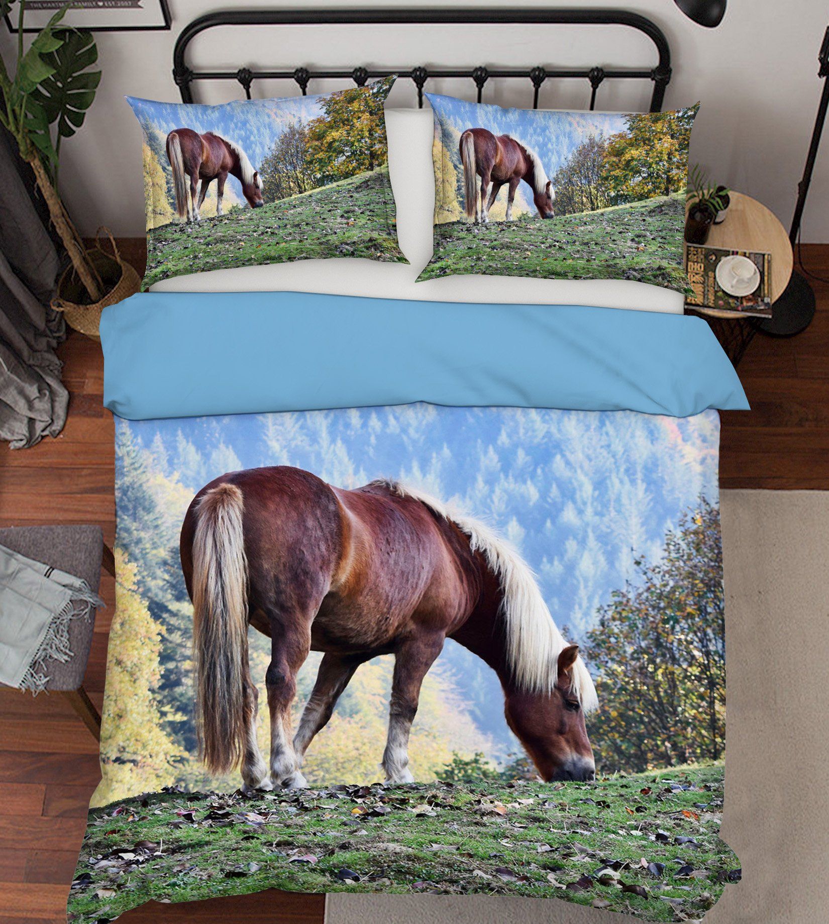 3D Horse Tail 1952 Bed Pillowcases Quilt Quiet Covers AJ Creativity Home 