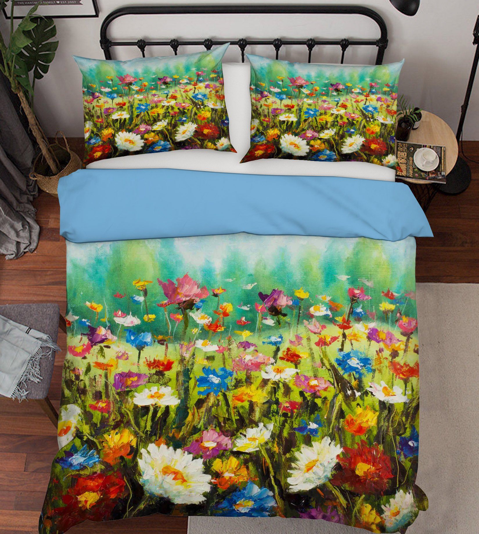 3D Painting Flowers 035 Bed Pillowcases Quilt Wallpaper AJ Wallpaper 