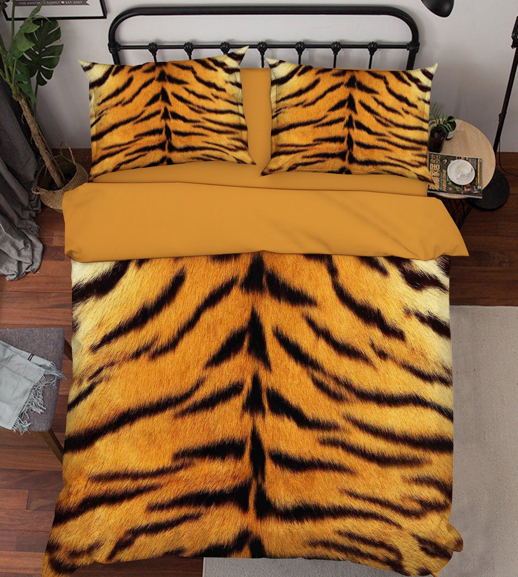 3D Tiger Fur Pattern 260 Bed Pillowcases Quilt Wallpaper AJ Wallpaper 