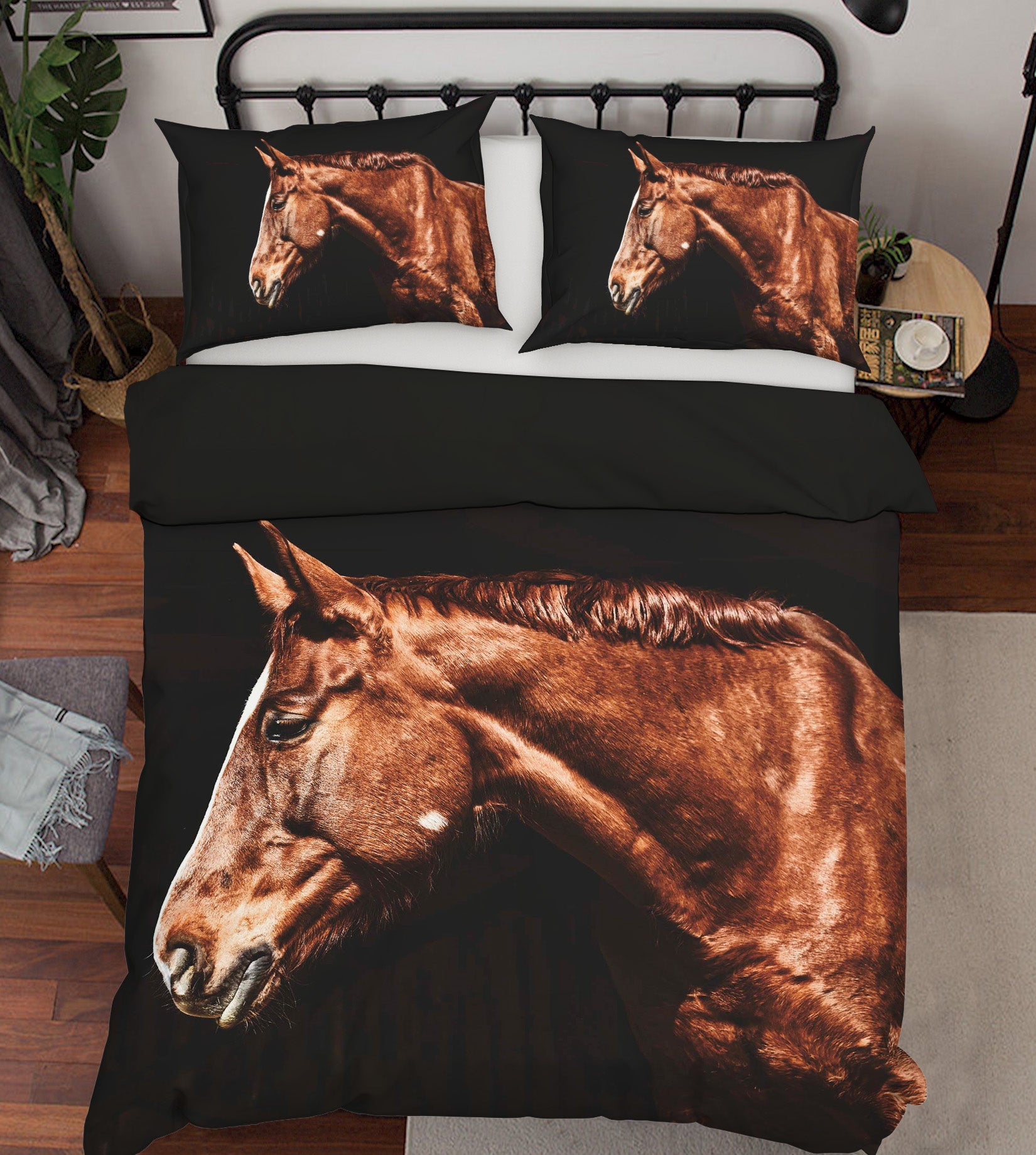 3D Red Brown Horse 064 Bed Pillowcases Quilt