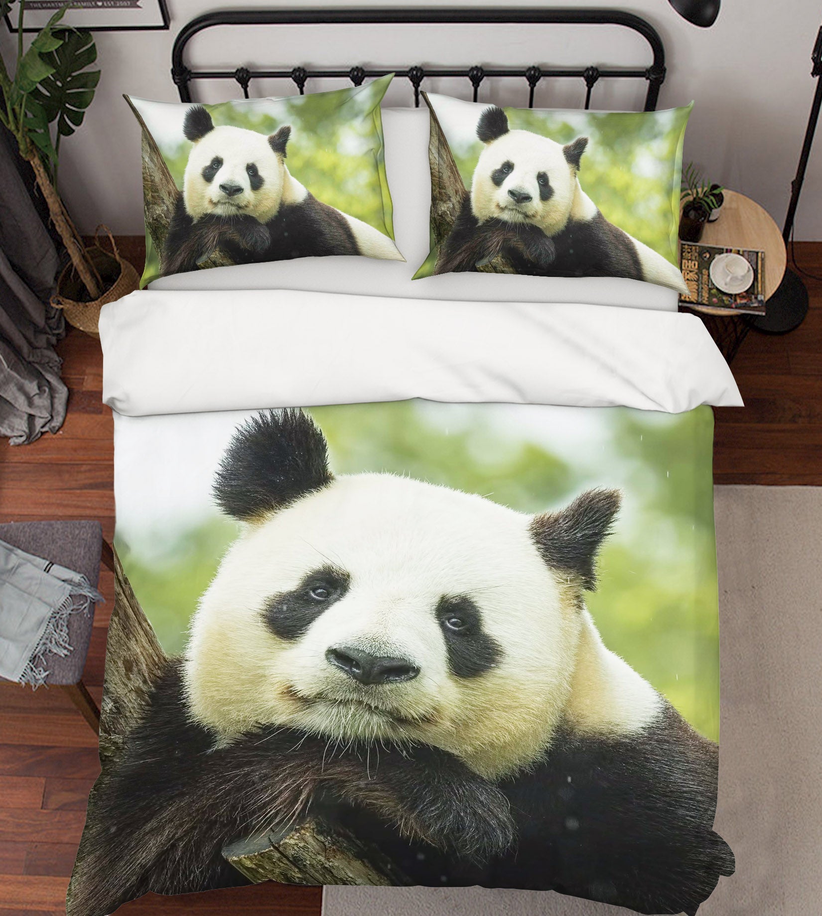 3D National Treasure Panda 090 Bed Pillowcases Quilt