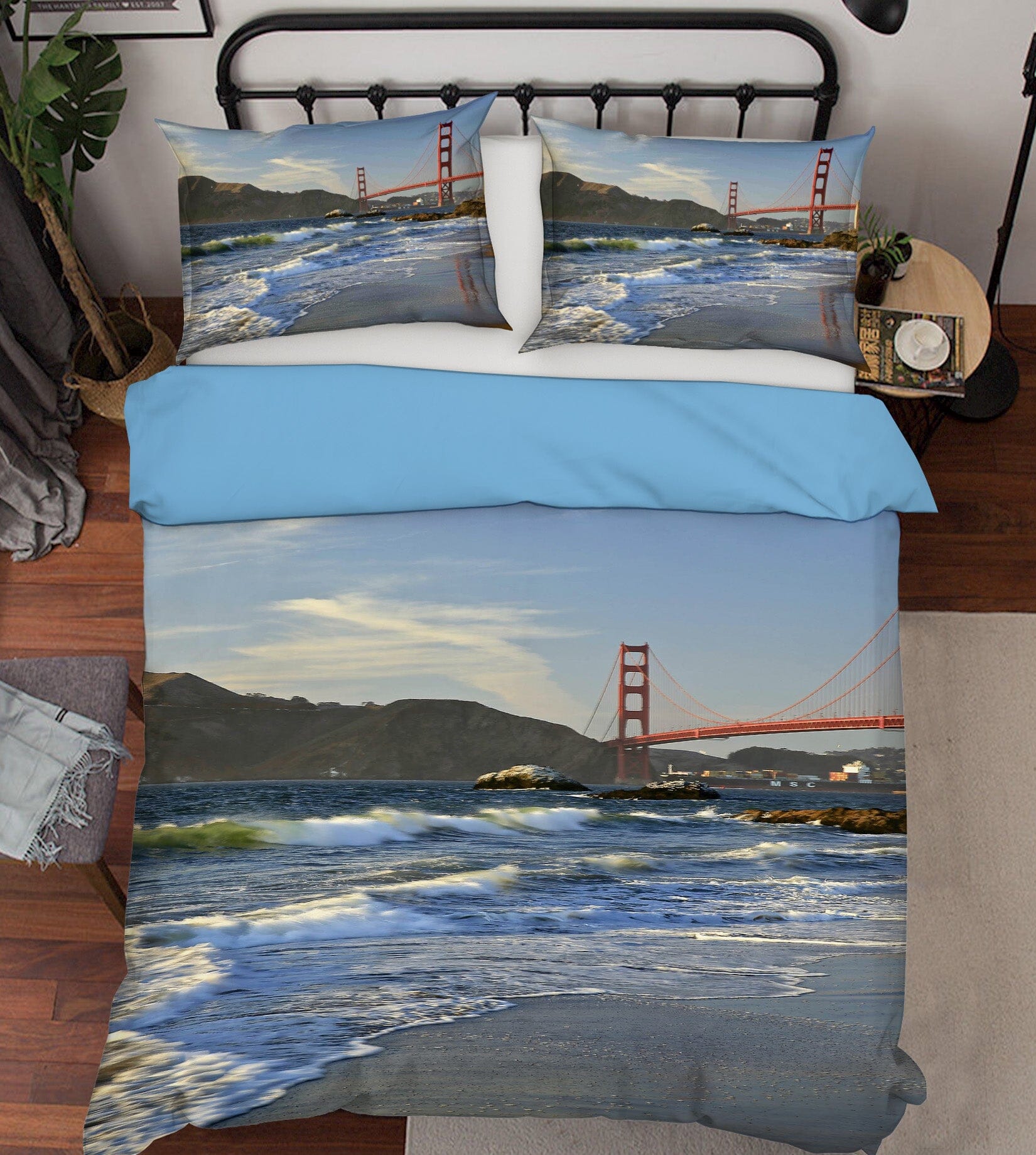 3D Seaside Bridge 2110 Kathy Barefield Bedding Bed Pillowcases Quilt Quiet Covers AJ Creativity Home 