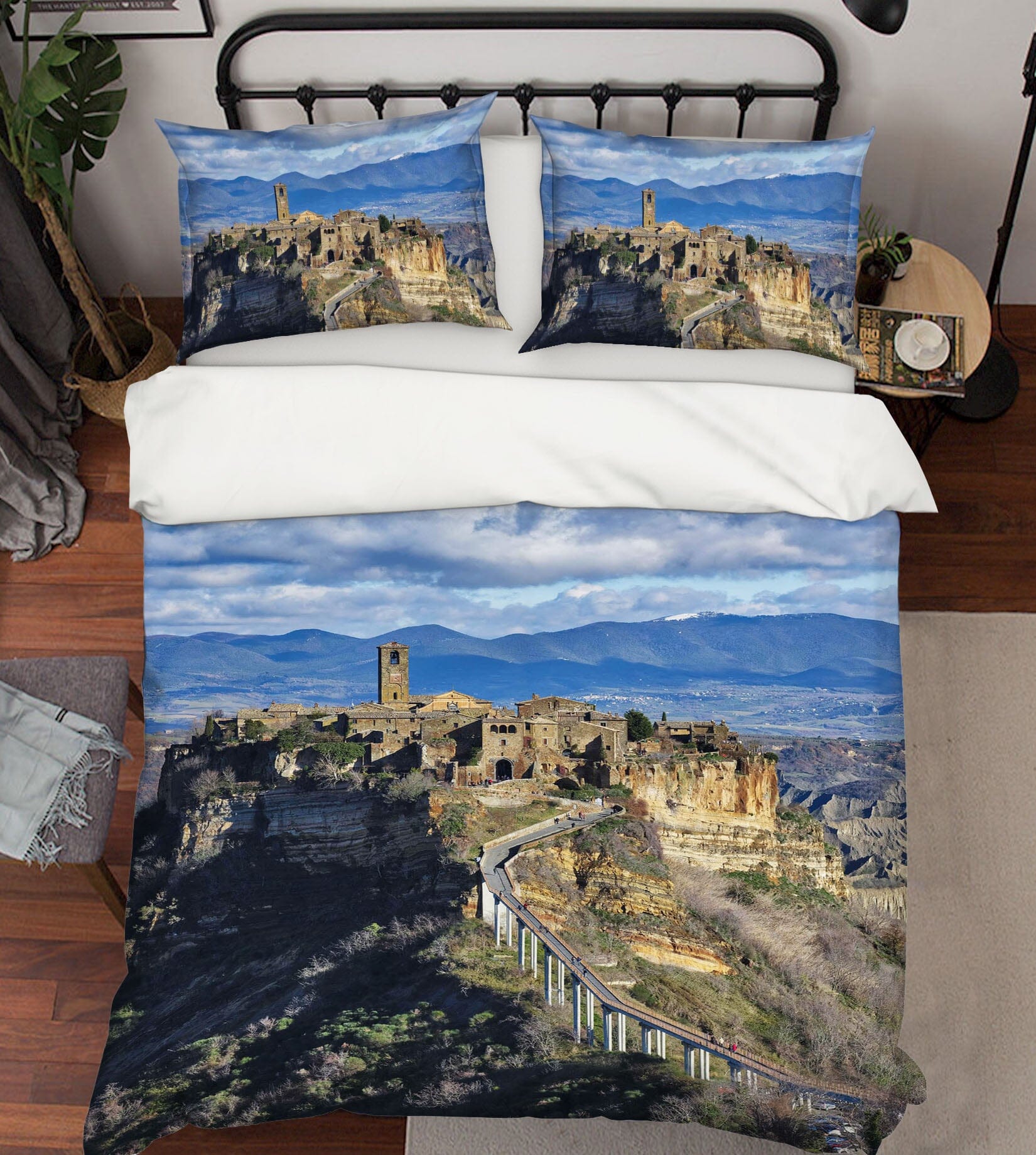 3D Hilltop Castle 2153 Marco Carmassi Bedding Bed Pillowcases Quilt Quiet Covers AJ Creativity Home 