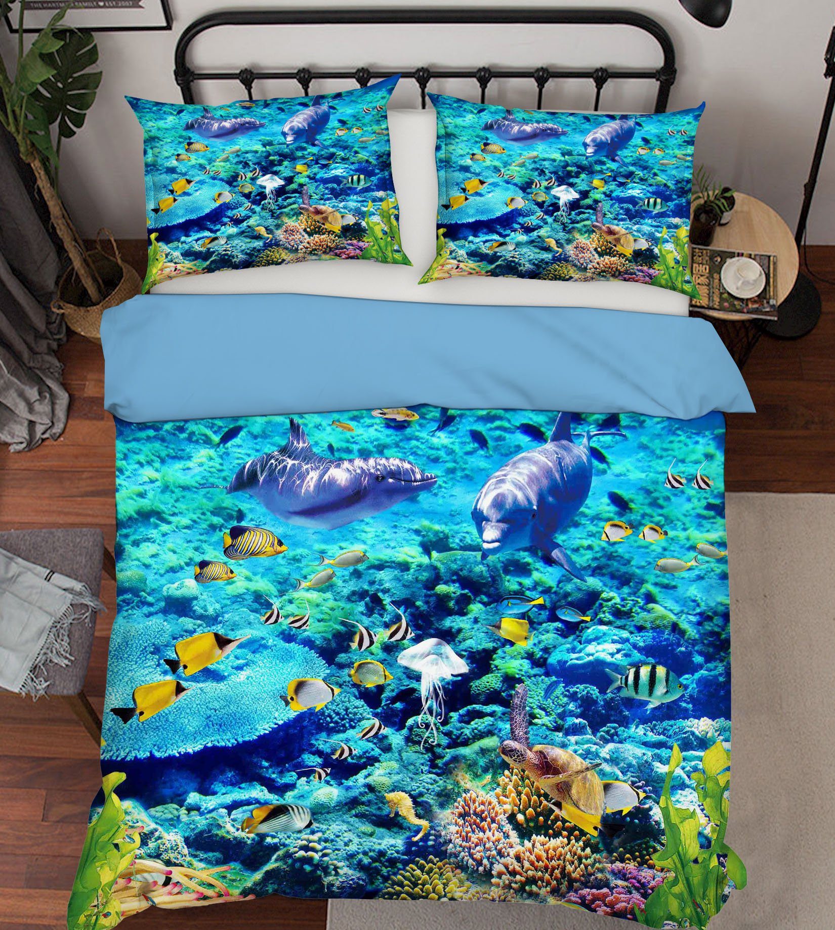 3D Coral Jellyfish 207 Bed Pillowcases Quilt Wallpaper AJ Wallpaper 