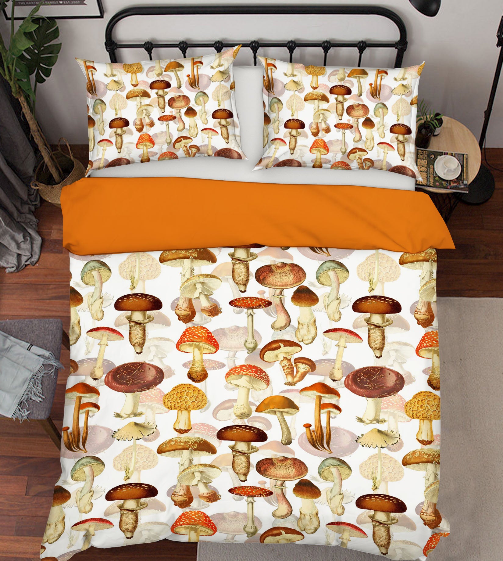 3D Round Mushroom 091 Uta Naumann Bedding Bed Pillowcases Quilt