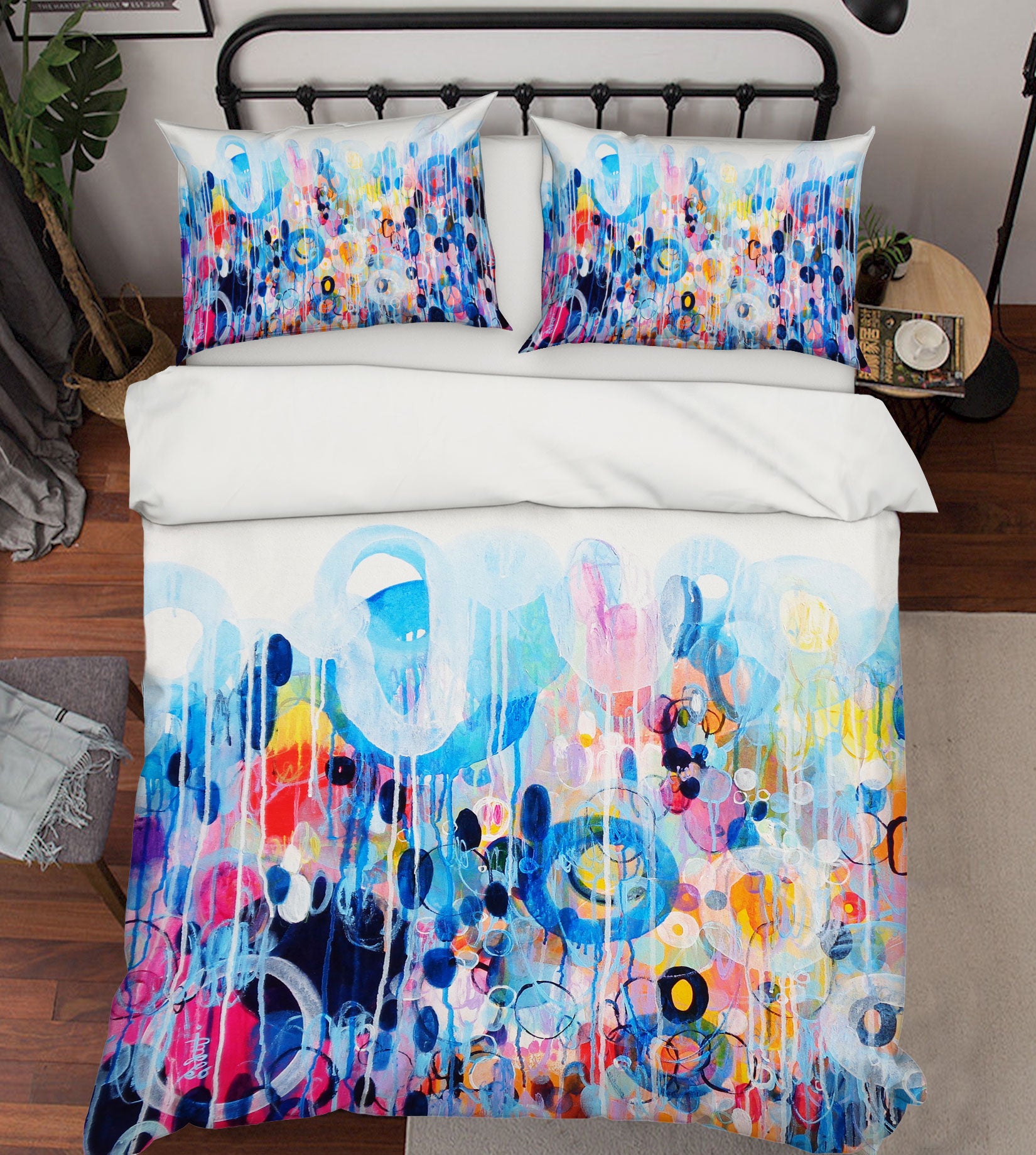 3D Watercolor Circle 1144 Misako Chida Bedding Bed Pillowcases Quilt Cover Duvet Cover