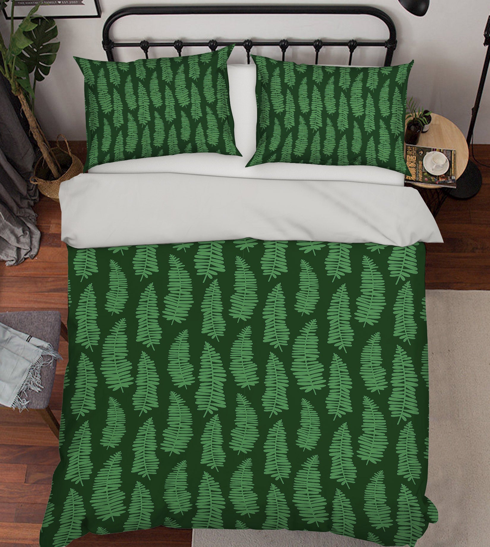 3D Leaves Green 109109 Kashmira Jayaprakash Bedding Bed Pillowcases Quilt