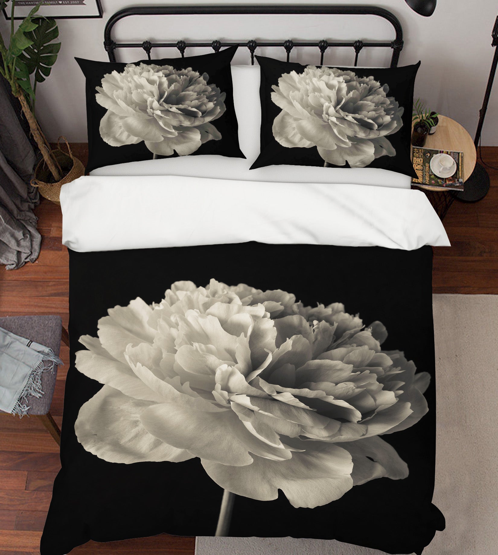 3D Grey Flowers 85150 Assaf Frank Bedding Bed Pillowcases Quilt