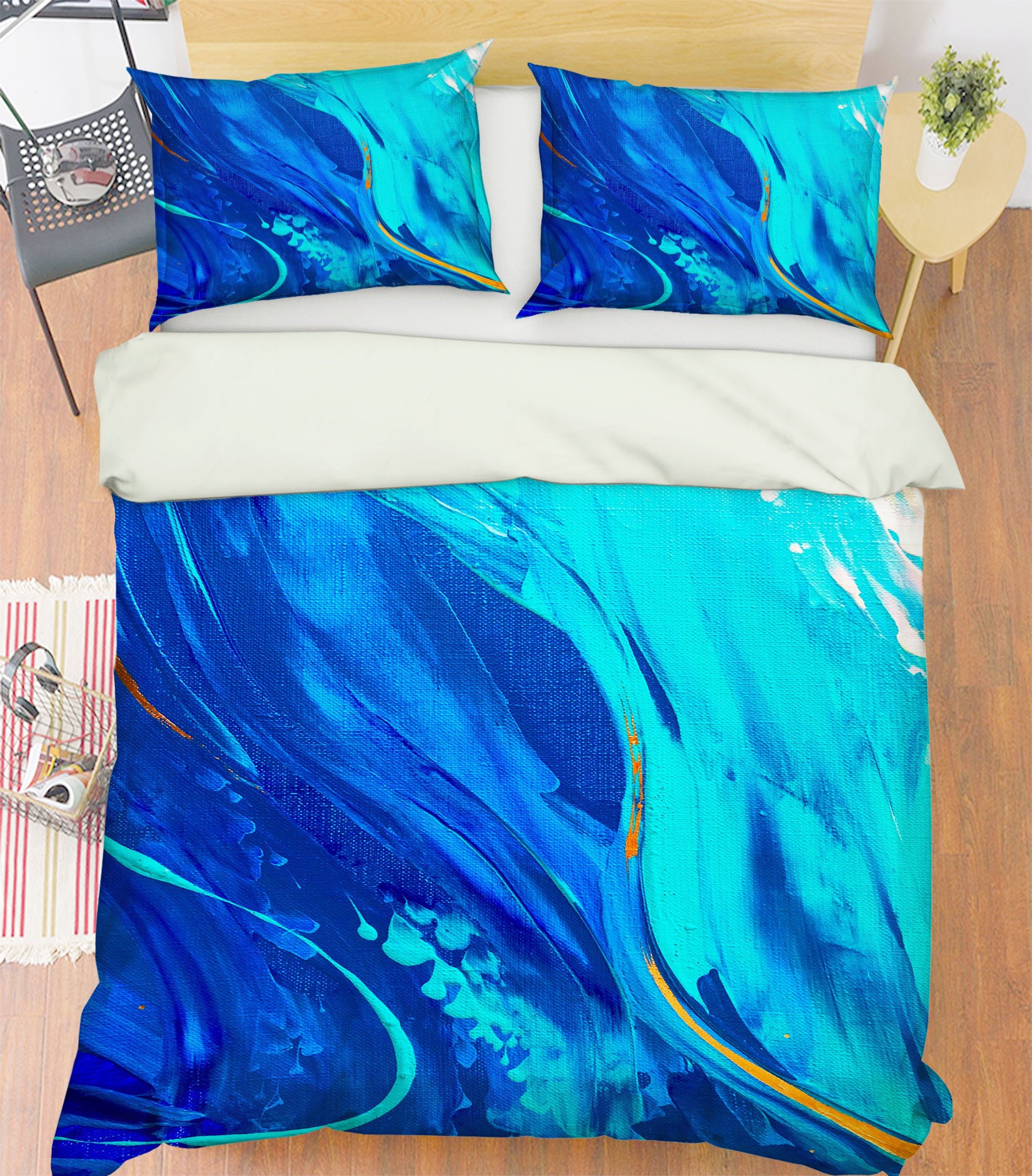 3D Blue Oil Painting 423 Skromova Marina Bedding Bed Pillowcases Quilt