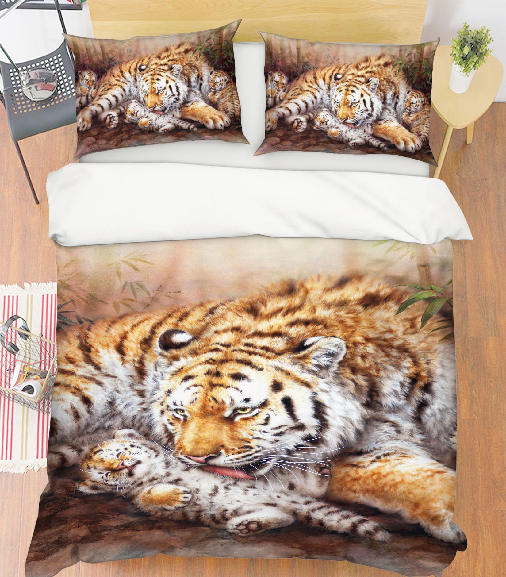 3D Baby Tiger 5868 Kayomi Harai Bedding Bed Pillowcases Quilt Cover Duvet Cover