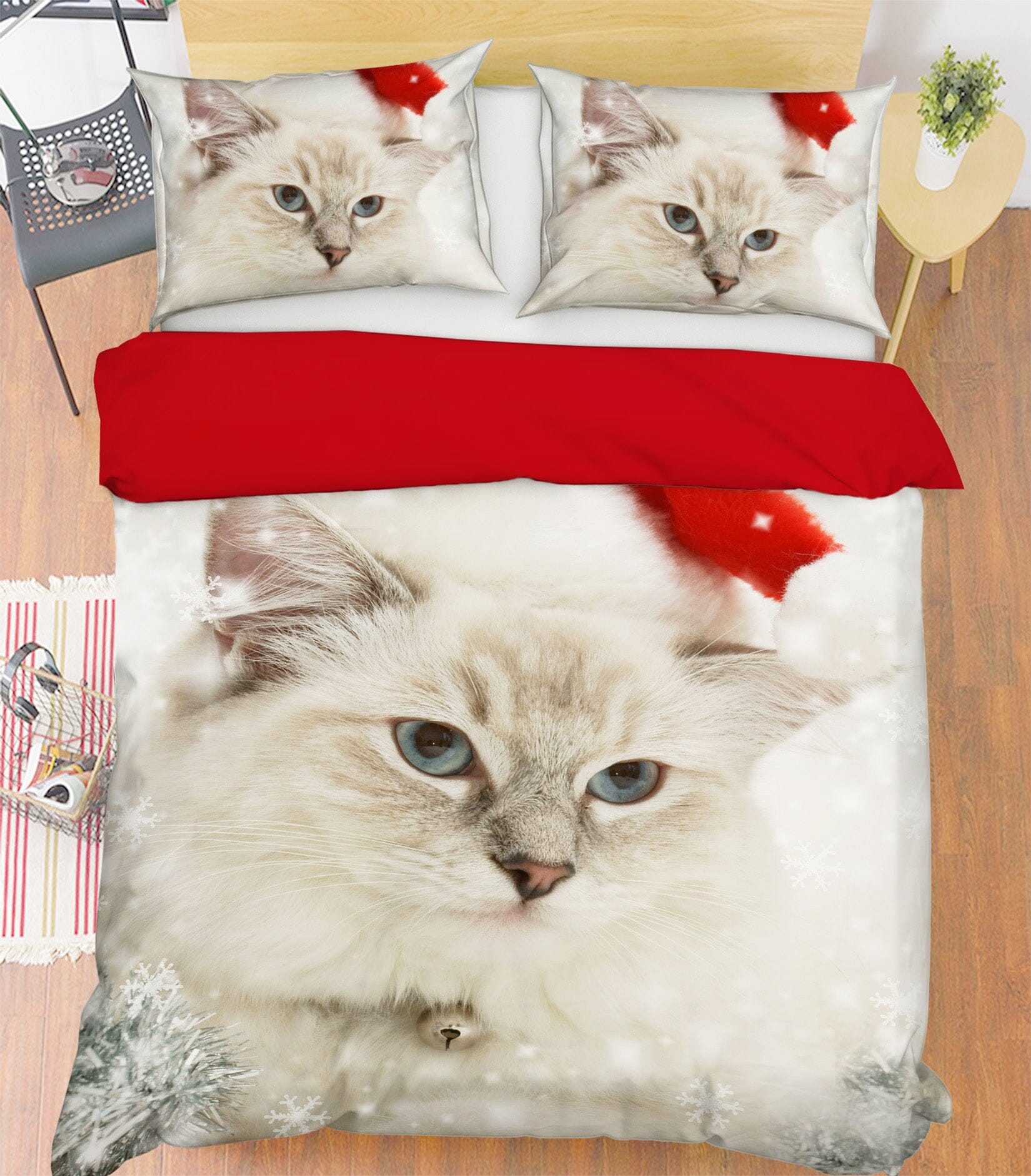 3D Cute Cat 1907 Bed Pillowcases Quilt Quiet Covers AJ Creativity Home 