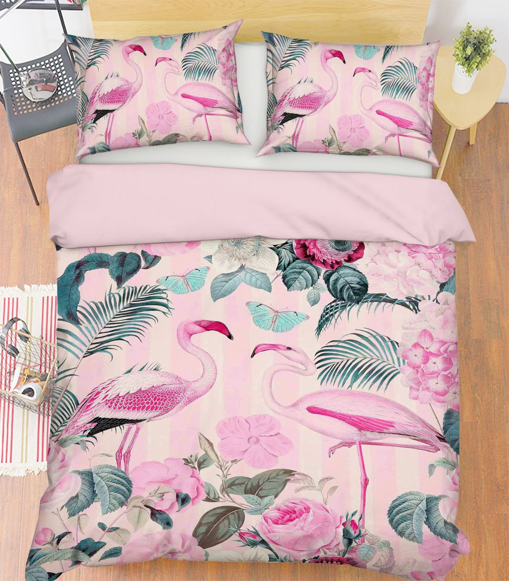 3D Pink Flamingo 2116 Andrea haase Bedding Bed Pillowcases Quilt Quiet Covers AJ Creativity Home 