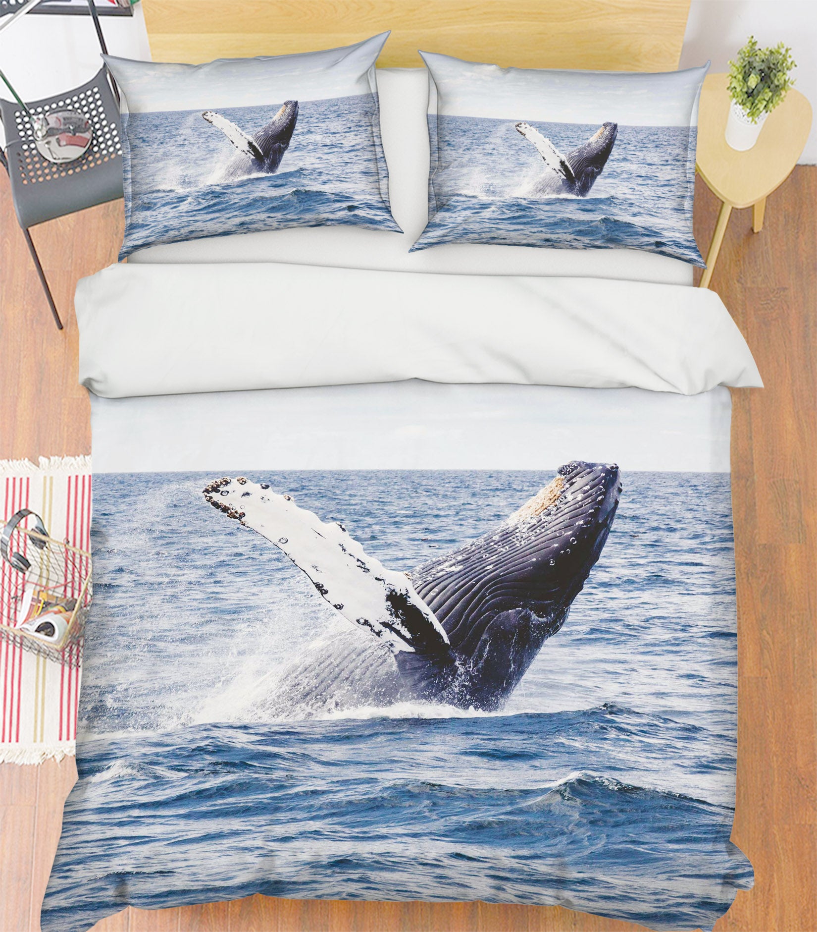 3D Humpback Whale 070 Bed Pillowcases Quilt