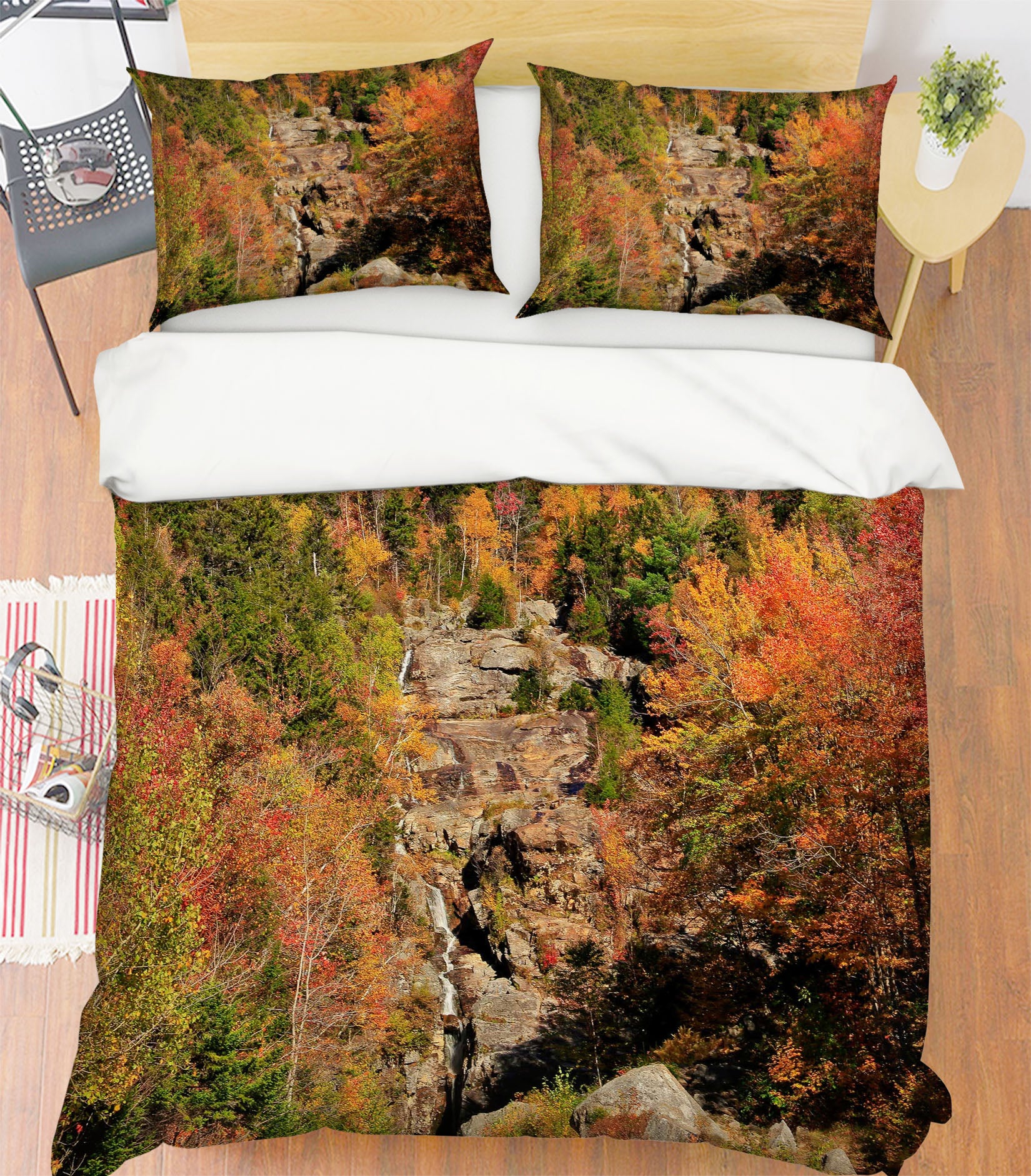 3D Trees In The Mountains 62030 Kathy Barefield Bedding Bed Pillowcases Quilt