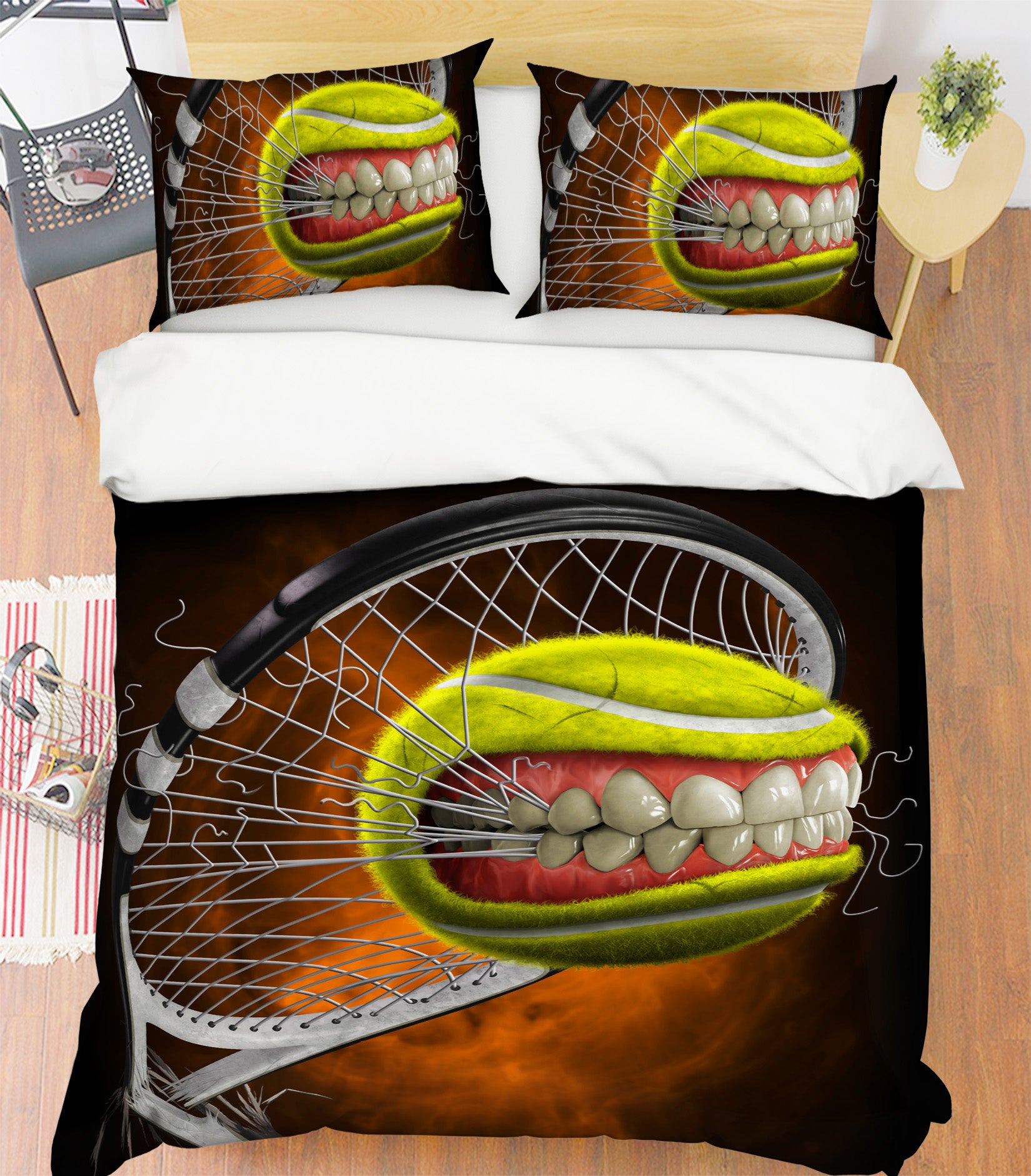 3D Tennis Tooth Net 4057 Tom Wood Bedding Bed Pillowcases Quilt